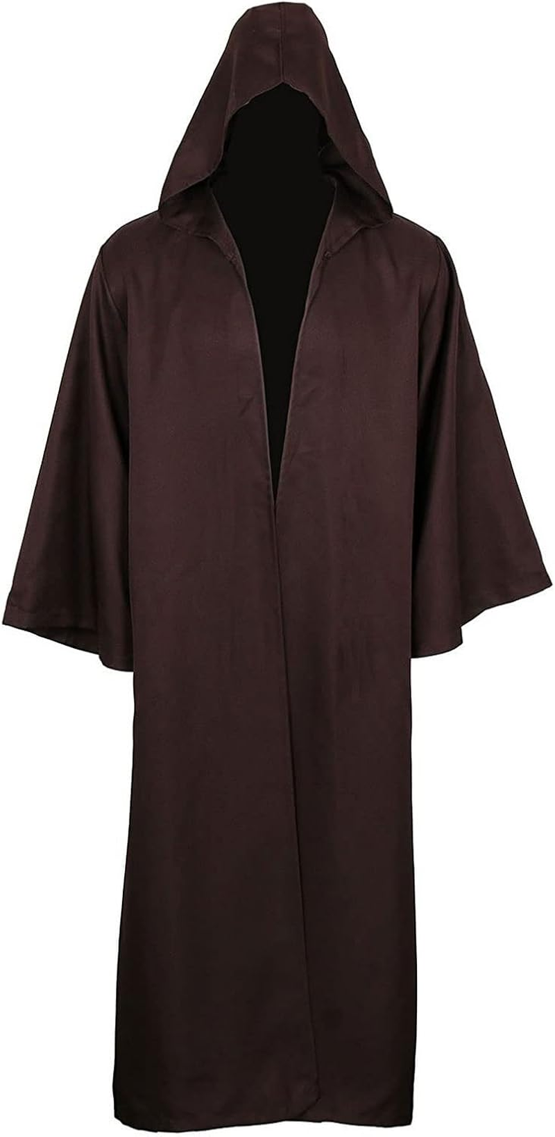 Bichingda Adult Cloak for Jedi Robe Hooded Cloak Halloween Christmas Party Cosplay Costume Vampire Cloak Tunic Hooded Uniform