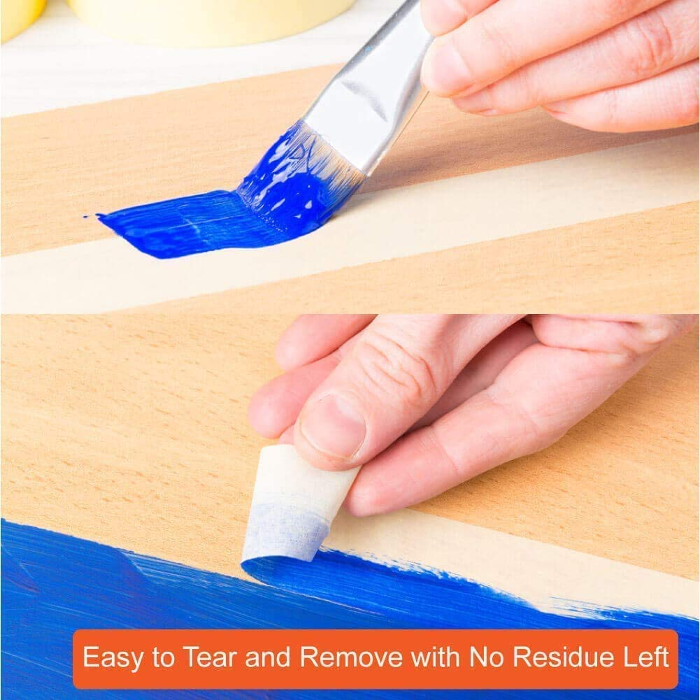 AUTENS Colored Masking Tape 6 Pack 1 Inch X 13 Yards (2.4Cm X 12M) Colorful Paper DIY Decorative Stickers Tape Fun Rainbow Masking Tapes for School, Office, Home, Arts & Crafts, Labeling, Coding image number 4