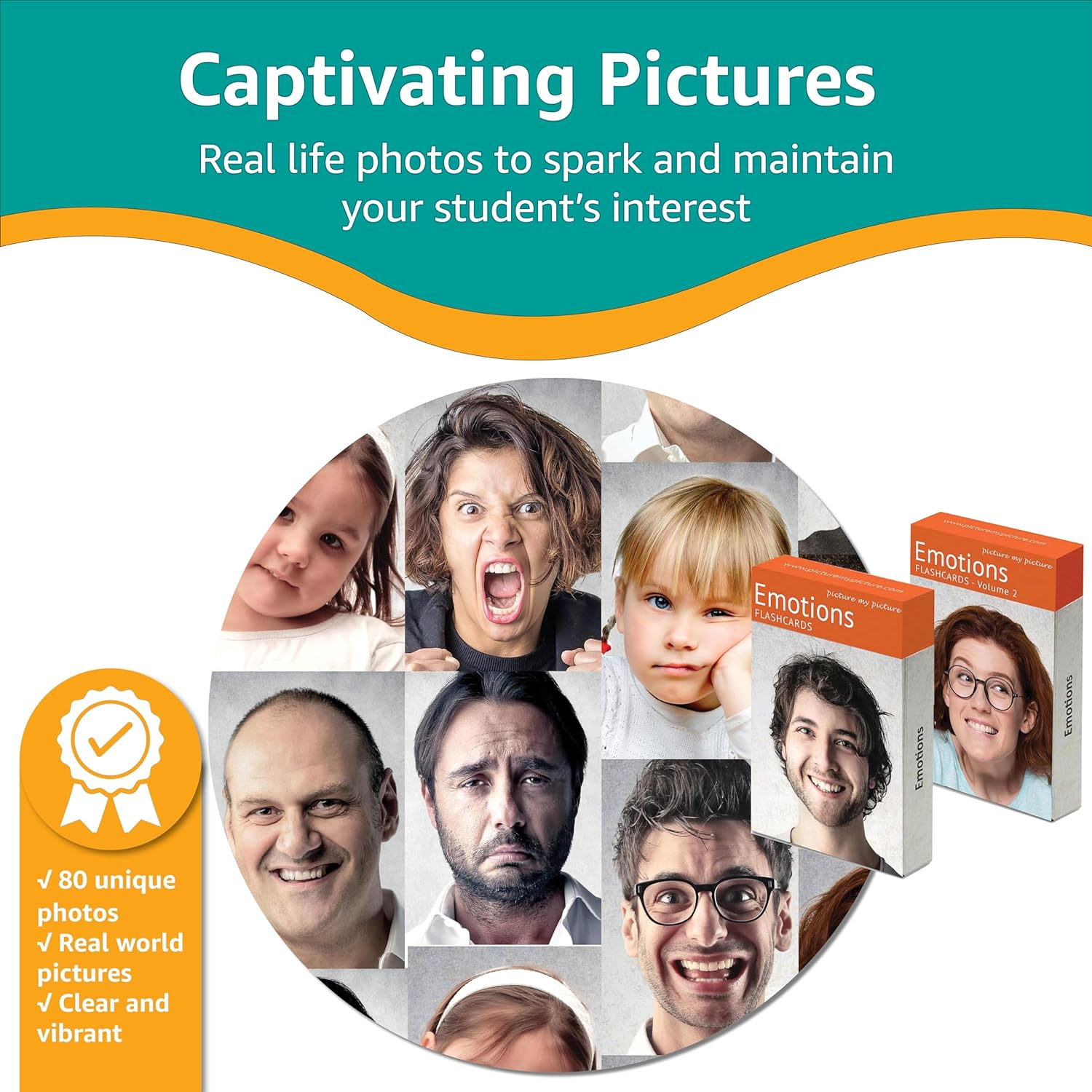 Feelings Flash Cards Volume 1 and 2 | 80 Emotion Cards for Toddlers, Kids and Adults | Speech Therapy Cards | ABA Therapy Materials | ESL Teaching Materials for Adults | Stroke Recovery Games image number 4