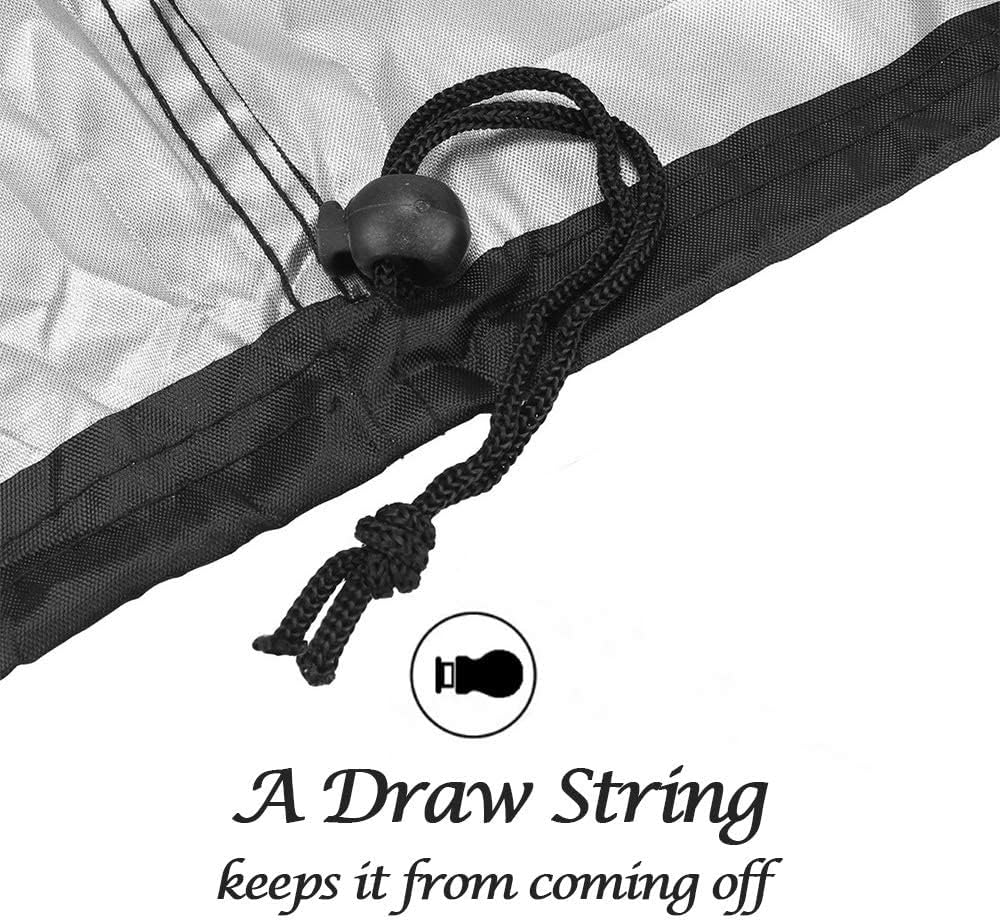 86 Inch Island BBQ Grill Head Cover Heavy Duty Waterproof Outdoor Kitchen BBQ Cover, Black image number 5