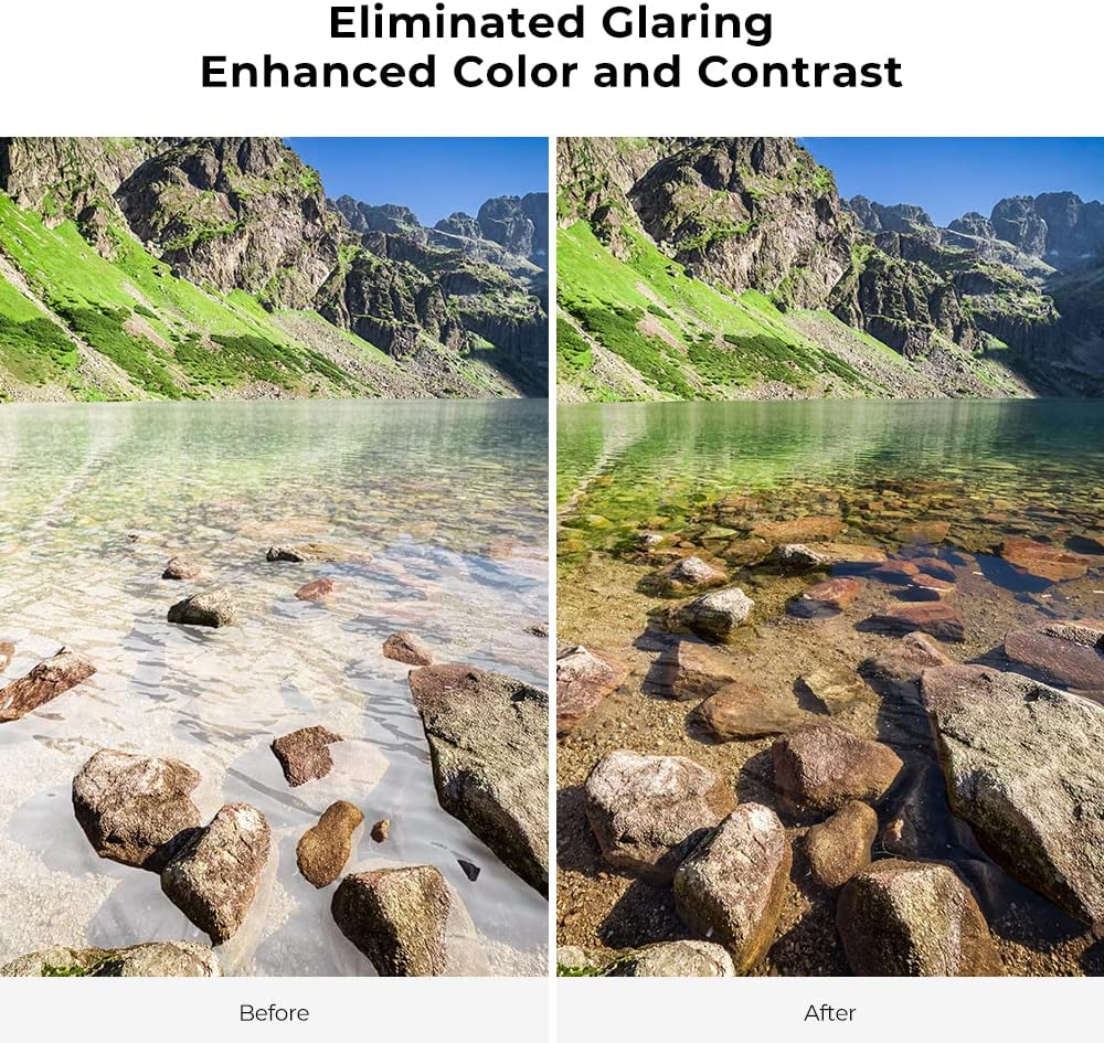 K&F CONCEPT 46Mm Circular Polarizer Glass Filter Ultra-Slim, 18 Multi Layer Coatings Circular Polarizing Filters for Camera Lens (Nano-K) image number 6