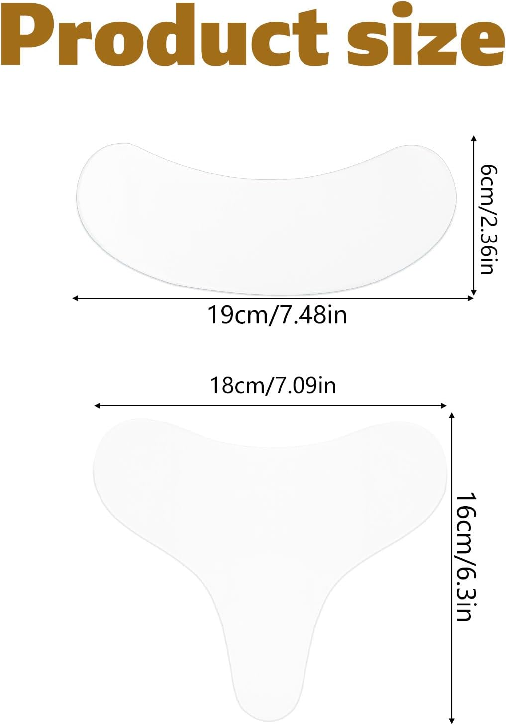 Lasuroa 4Pcs Chest & Neck Wrinkle Pads, Silicone Transparent Cleavage & Decollete Patch Beauty Accessories for Woman Smoothing Skin image number 6