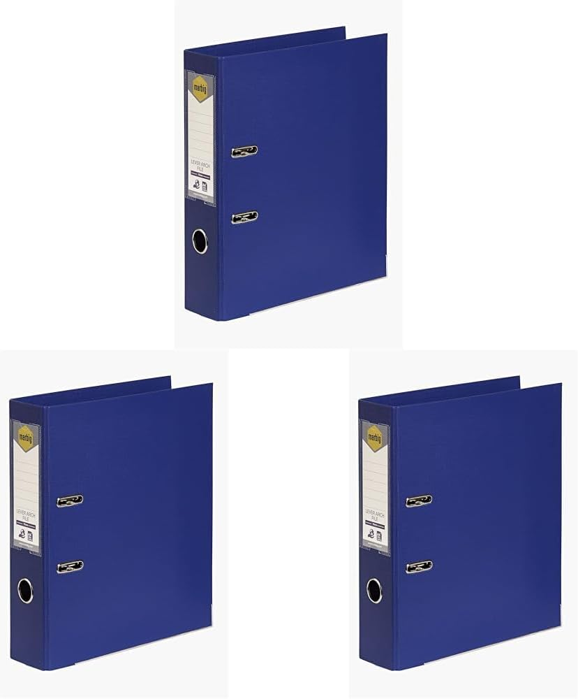 Marbig Lever Arch File A4 Pe Pink (Pack of 3) image number 3