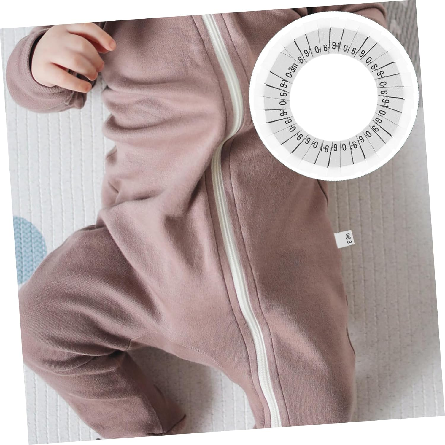 OSALADI 300Pcs Boy Girl Sewing Clothing Labels Monthly Labels for Boys Organization