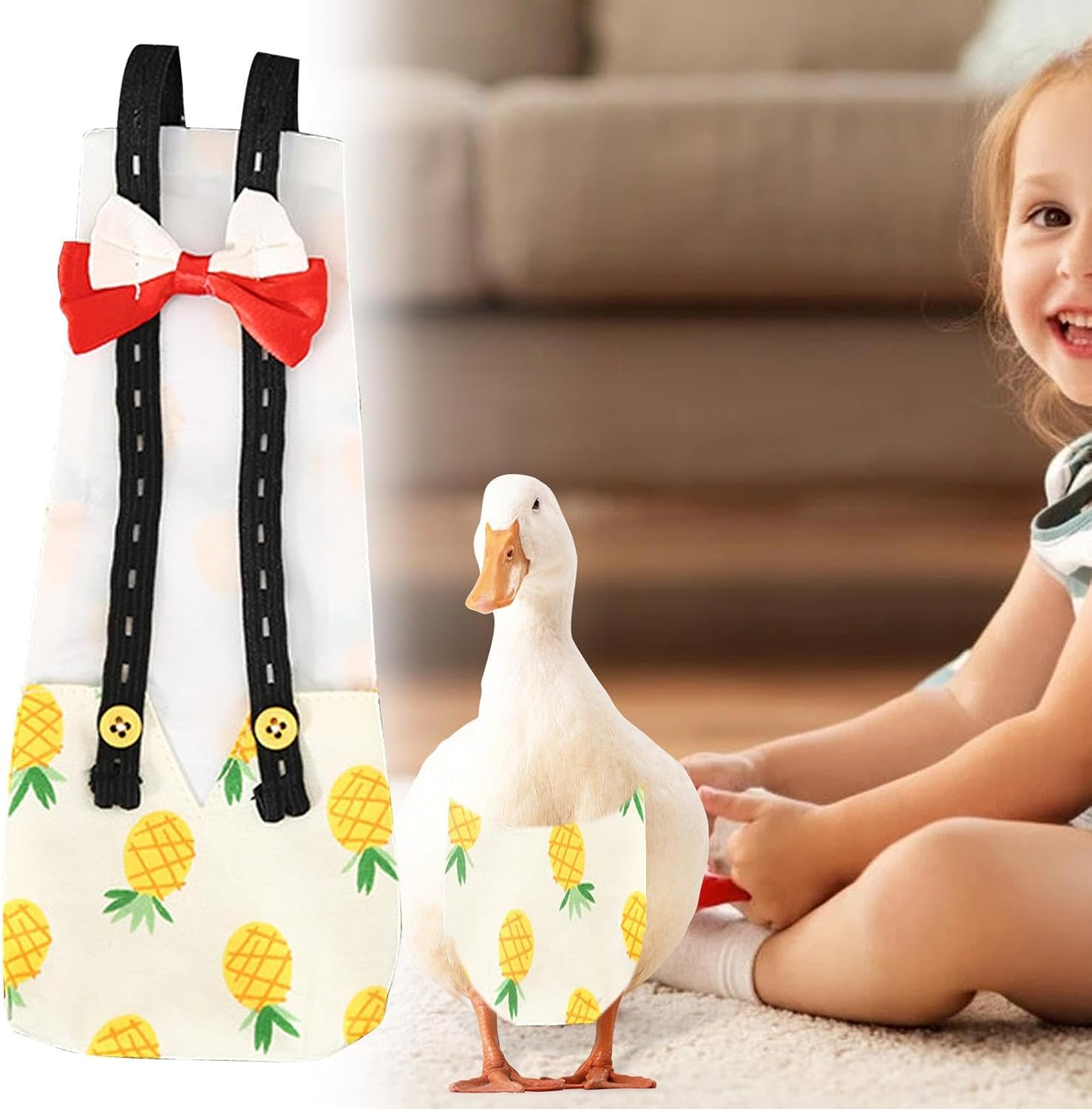 Duck Diapers for Pet Ducks | Pet Poultry Diapers,Adjustable Duck Diapers, Washable Chicken Diapers, Reusable Diapers for Poultry, Chicken and Duck Supplies image number 6