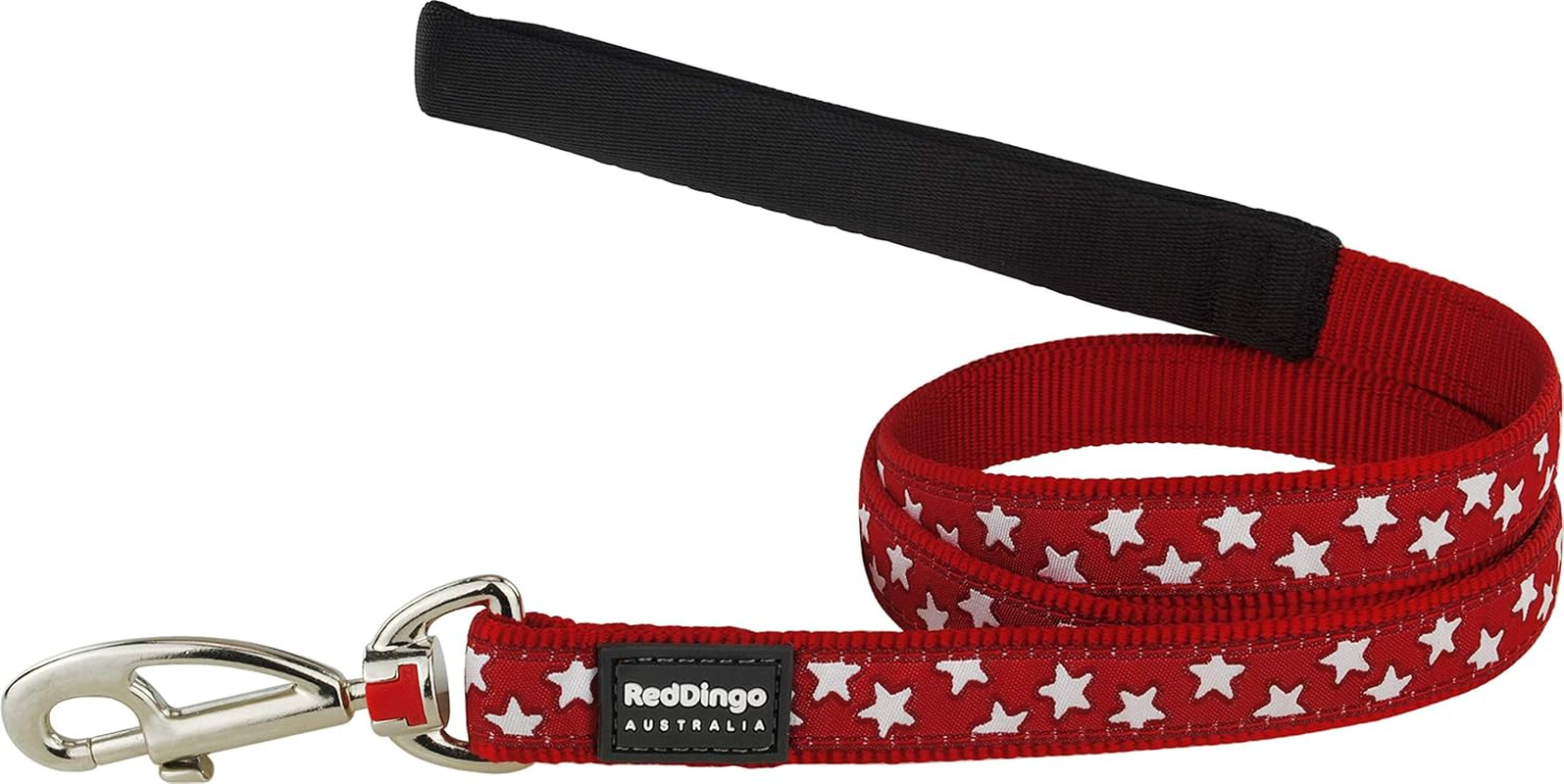 Red Dingo Designer Dog Lead, Turquoise Stars on Lime Green (15Mm X 1.2M) S
