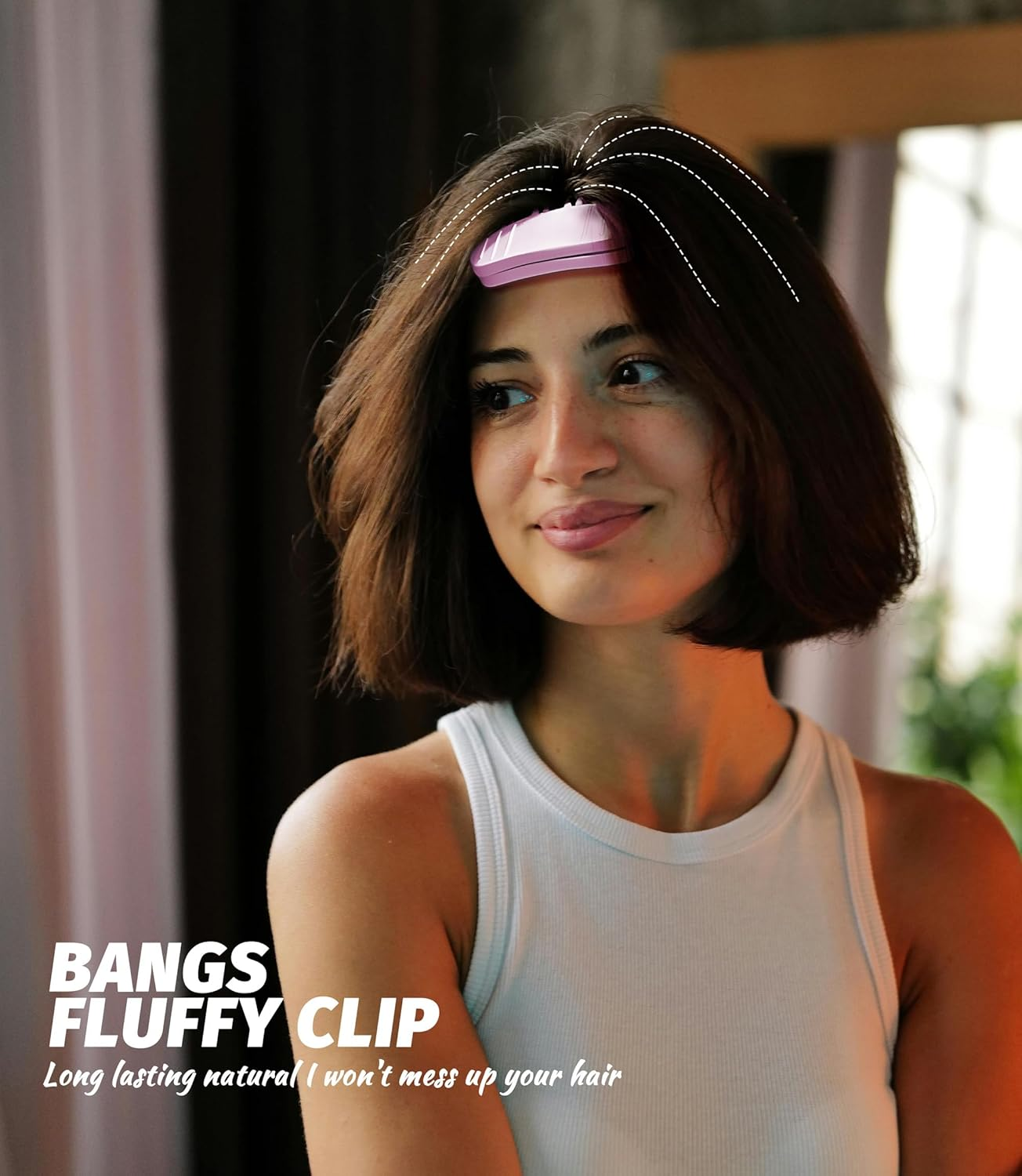 Pack of 4 Volume Hair Clips for Fluffy Ponies, Volume Clip for Hairline, Hair Clip No Imprint Hair Root Lifting Clips for Men and Women, Pink