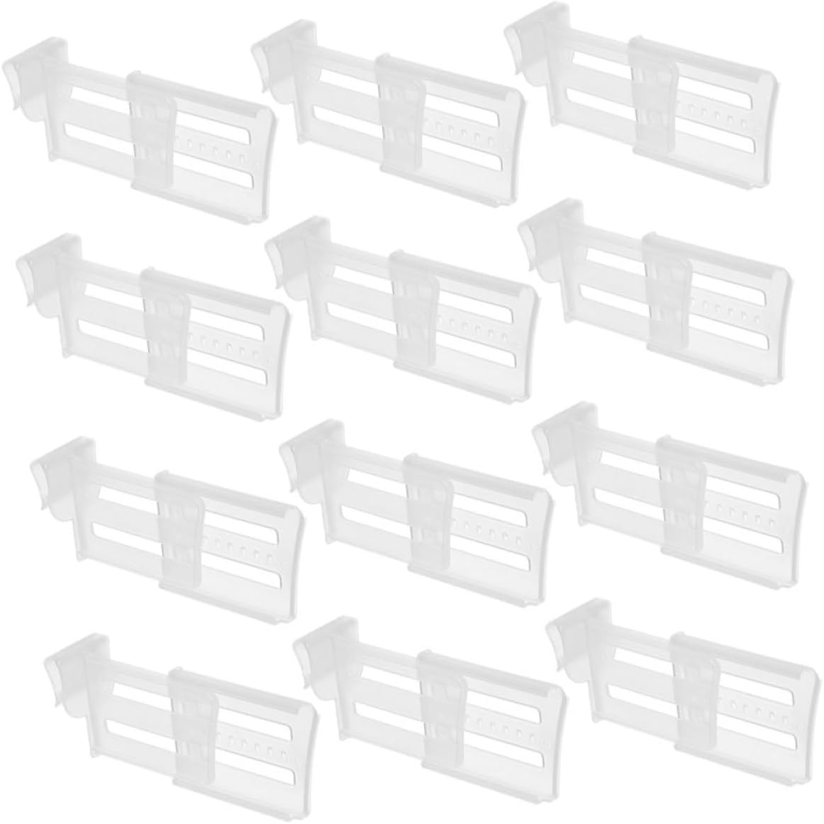 NUOBESTY 3Pcs Adjustable Fridge Side Door Partition Plastic Divider Set, Refrigerator Space Separator for Organizing Small Items, Extendable Storage Panel for Kitchen Fridge