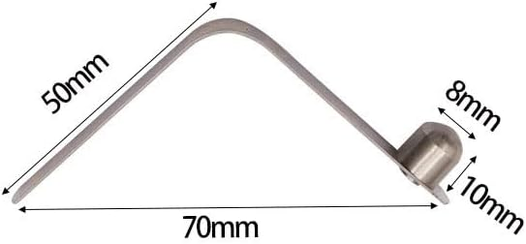 THJOPOKEEL 12 Pack Tent Pole Clips Steel V Shaped Single Pin Push Button Spring Clips Lock Tube Pole Clips for Camping Awning Kayak Paddle Snaps image number 5