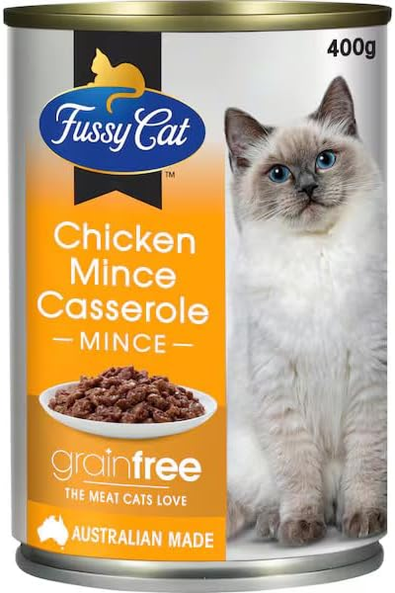 Fussy Cat Grain Free Wet Cat Food, Chicken Mince Casserole 12X400G - Real Premium Australian Meat, Complete, Balanced Nutrition for Adult Cats, Free from Artificial Flavours image number 4