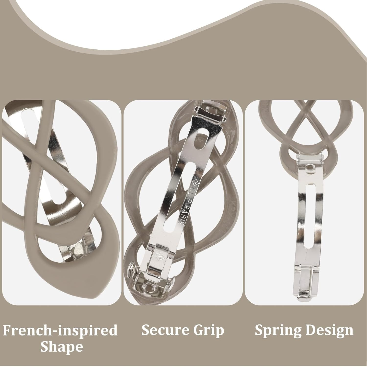 Srotmirw Women'S Hair Clips, Pack of 4 Cross Shaped Frosted Hair Accessories for Women and Girls in Everyday Use image number 2