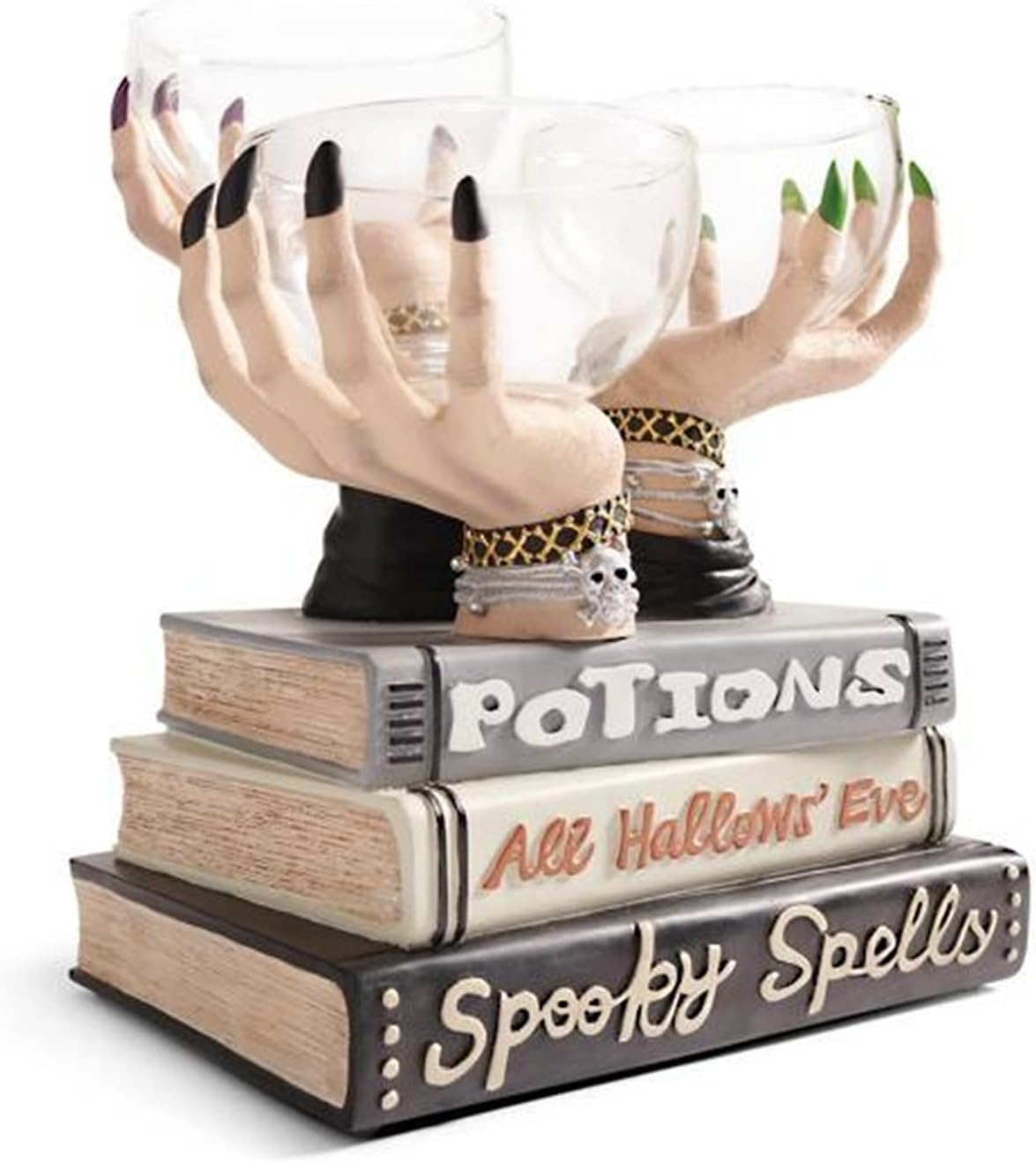 Witch Hands Snack Bowl Stand, Resin Witch Hands Desktop Ornament Durable French Fries Stand Snack Bowl Halloween Home Party Decoration for Home/1218 image number 3