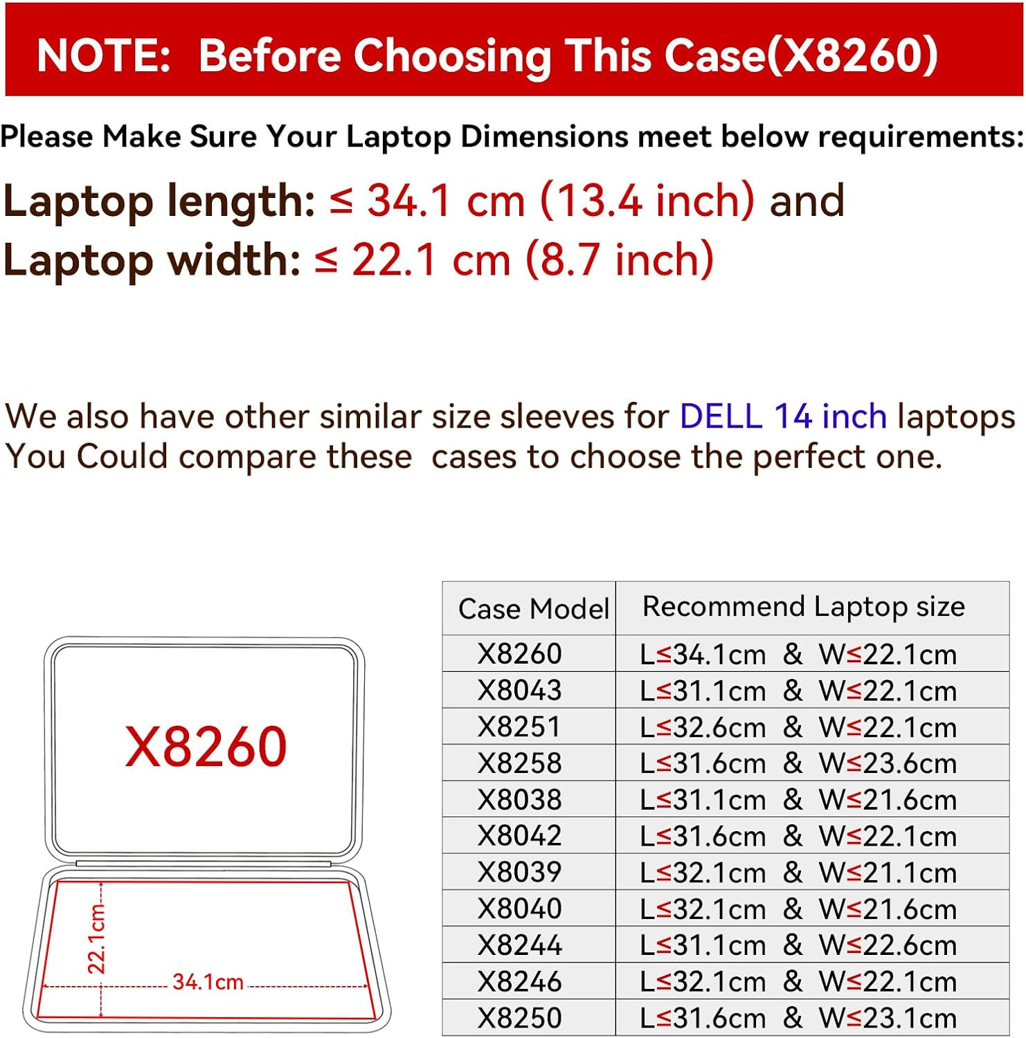 Smatree Hard EVA Protective Sleeve Case Compatible for 14 Inch DELL Latitude 5430 Rugged Laptop(X8260) image number 2