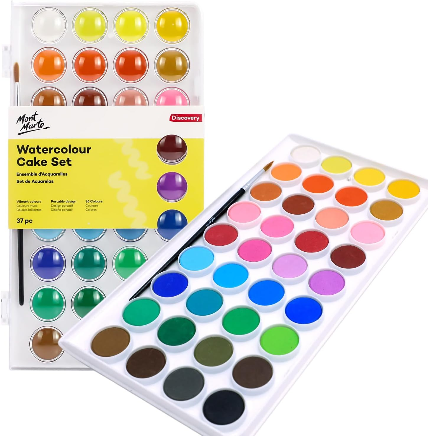 Mont Marte Watercolour Cake Paint 37-Pieces Set image number 2