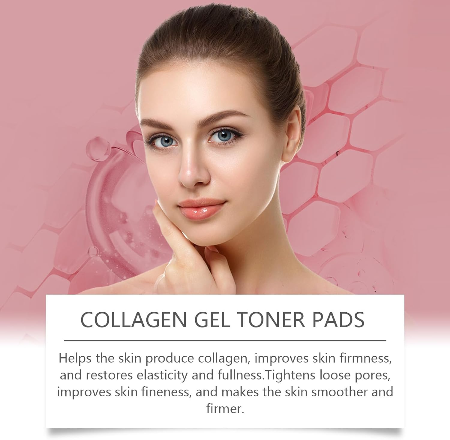 Collagen Gel Toner Pads, 60 Pieces, Reduce Fine Lines and Enhance Skin Radiance，Enhance Skin Elasticity and Firming Effect image number 3