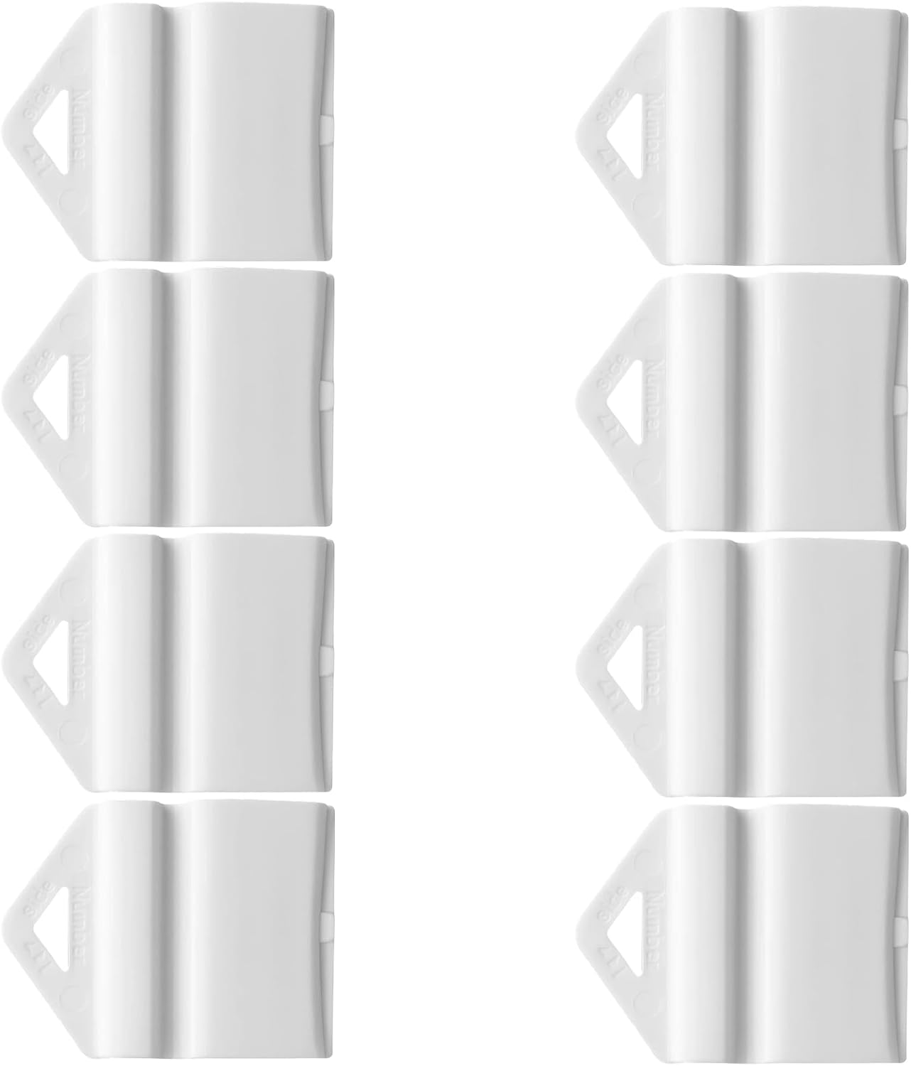 8 Pcs White Clip It on Clips License Plate Holder - Licence Clip for Cars - Easy to Attach & Removed - for L Plate & P Plate image number 1