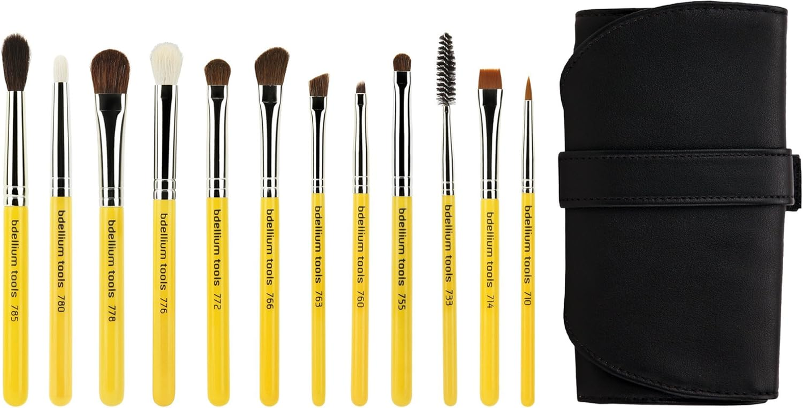 Bdellium Tools Professional Makeup Brush Travel Series - Eyes 12Pc. Brush Set with Roll-Up Pouch image number 5
