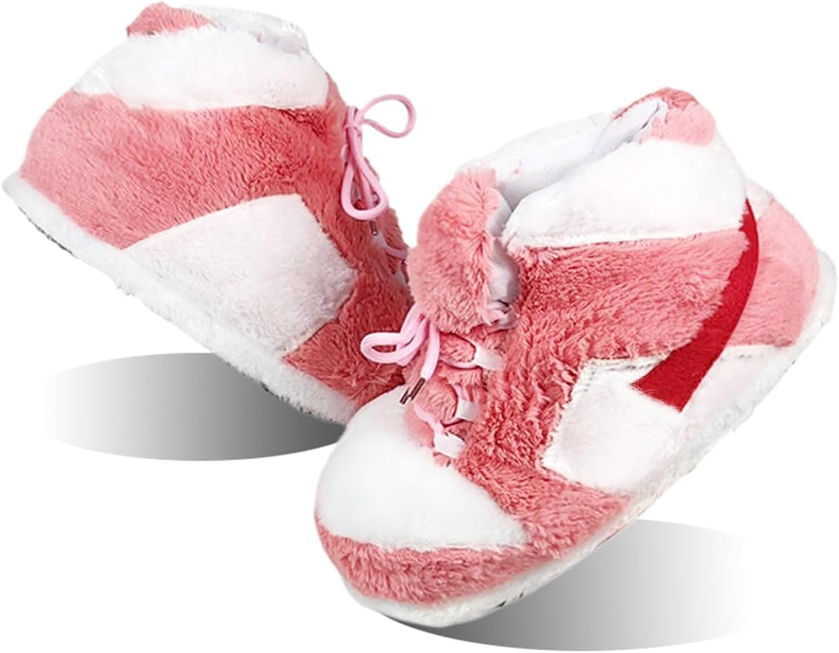 MOLERFO Sneaker Slippers Non Slip Sole Indoor House Plush Slippers Unisex Indoor Floor Cotton Shoes