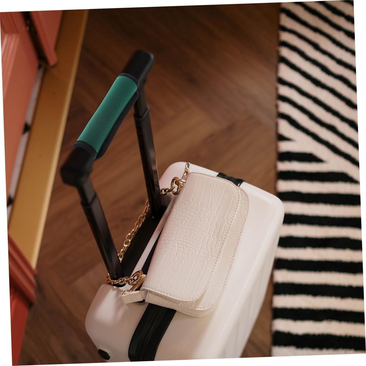 SOESFOUFU 2Pcs Suitcase Handle Covers Luggage Handle Wraps Portable Grip Luggage Identifiers