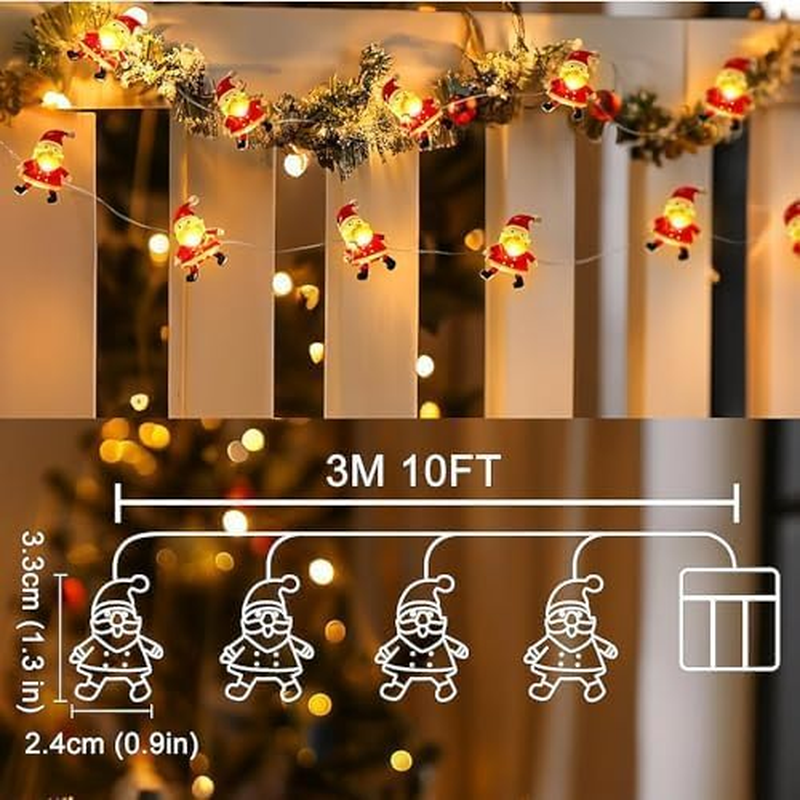 TRIXES Christmas Novelty String Lights - Santa Claus Father Christmas Design - 3M Battery Operated image number 4