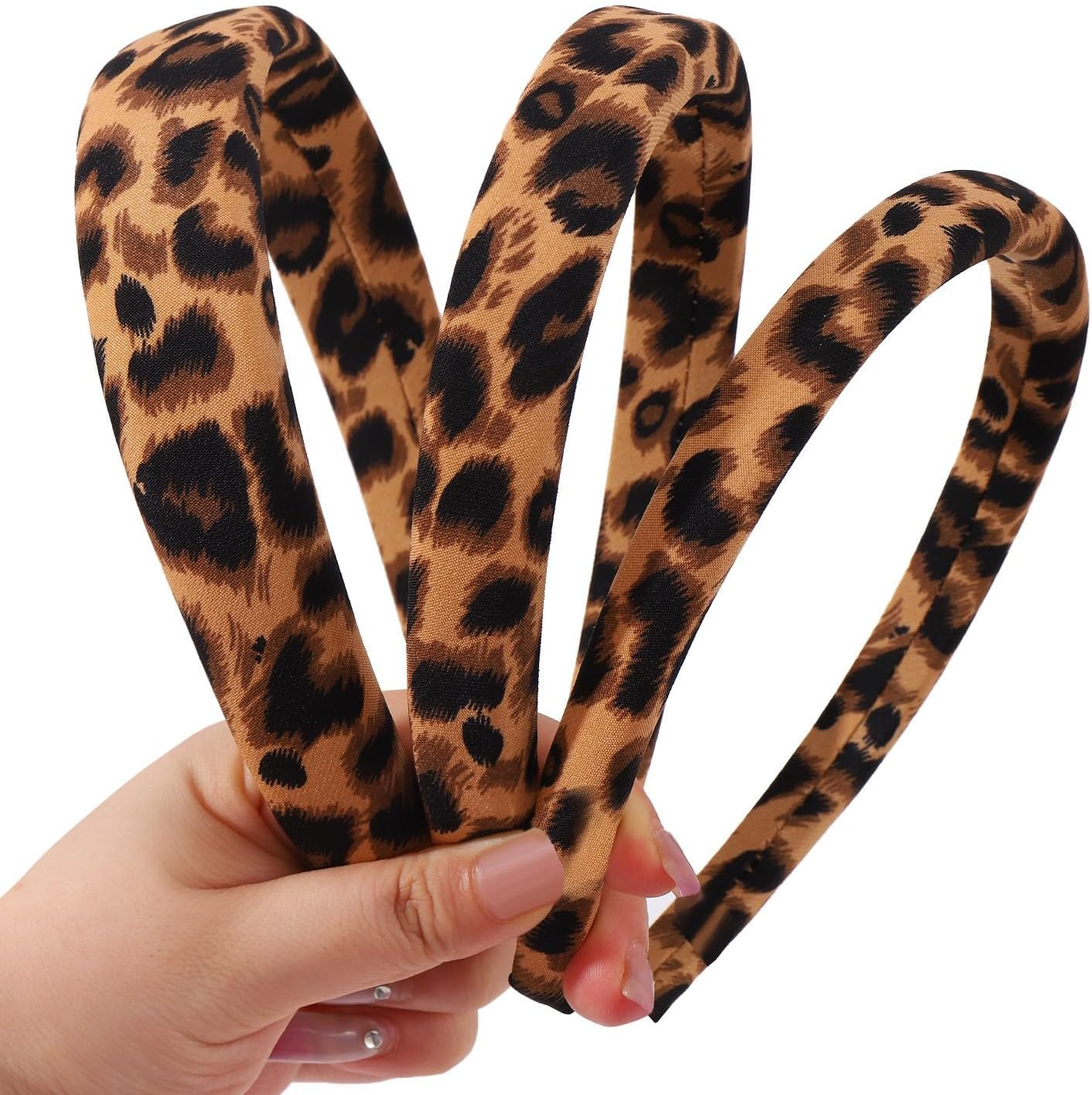 Goiern Pack of 3 Headbands for Women and Girls, Padded Headband, Non-Slip Headband with Leopard Pattern, Comfortable Headbands, Cute Headbands, Hair Accessories image number 1