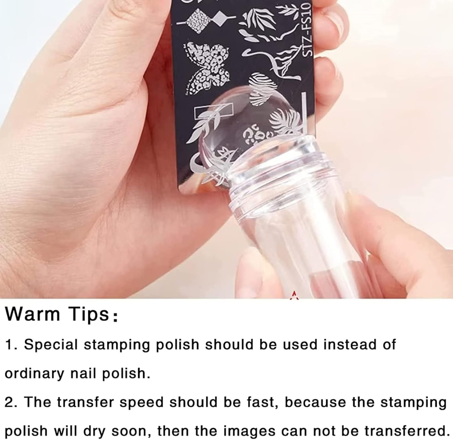 RUNRAYAY Halloween Nail Stamp Plate, Scare Theme Nails Art Stamping Stencils, Nail Plate Template Image Stainless Steel Nail Art Tools Series