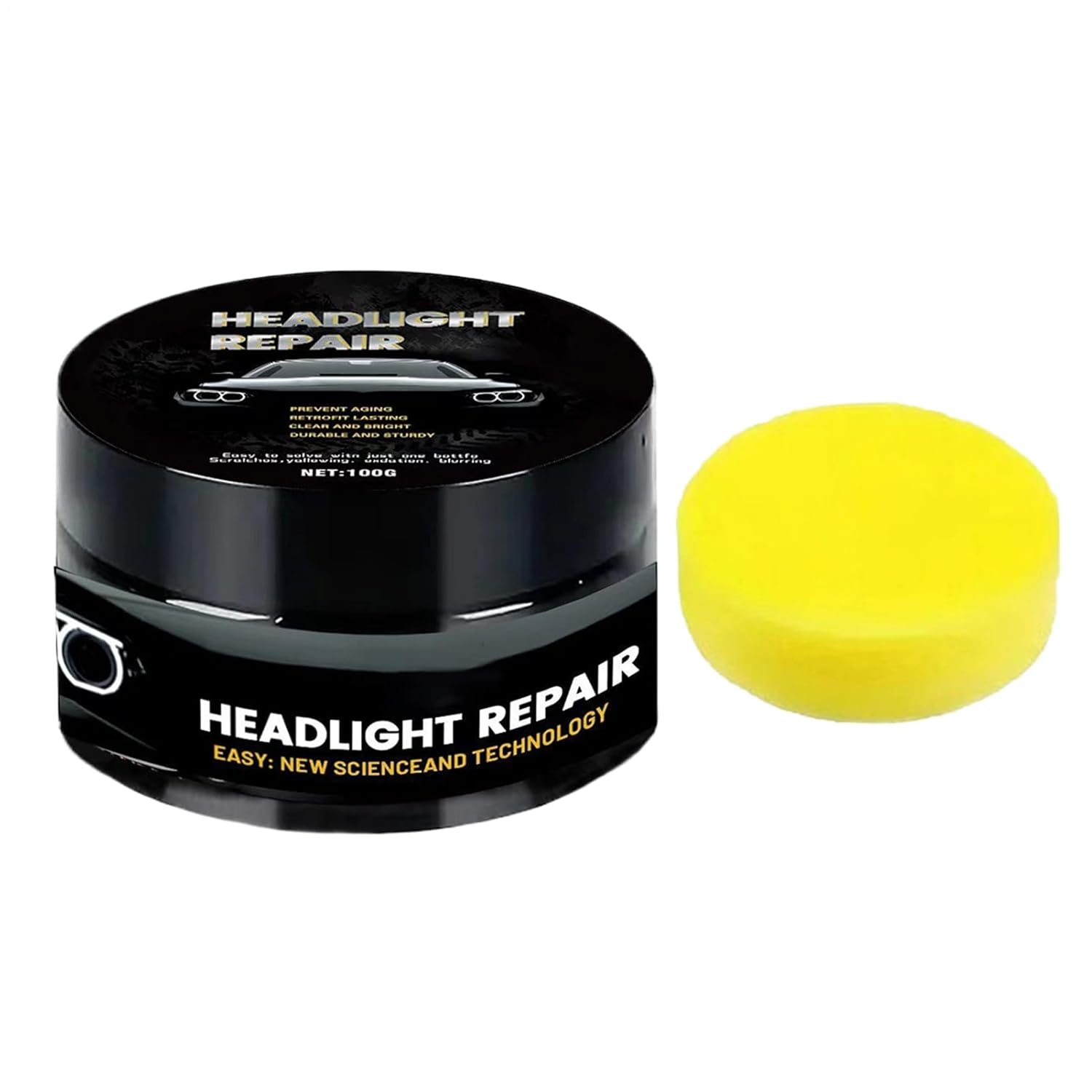 Nankoyal Headlight Restorer - Deep Cleaning Headlight Restoration - 100G Automotive Scratch Paste for Headlamp Refurbishment Remove Oxidation Dirt Haze Detailing Exterior Care Vehicle Rvs image number 6