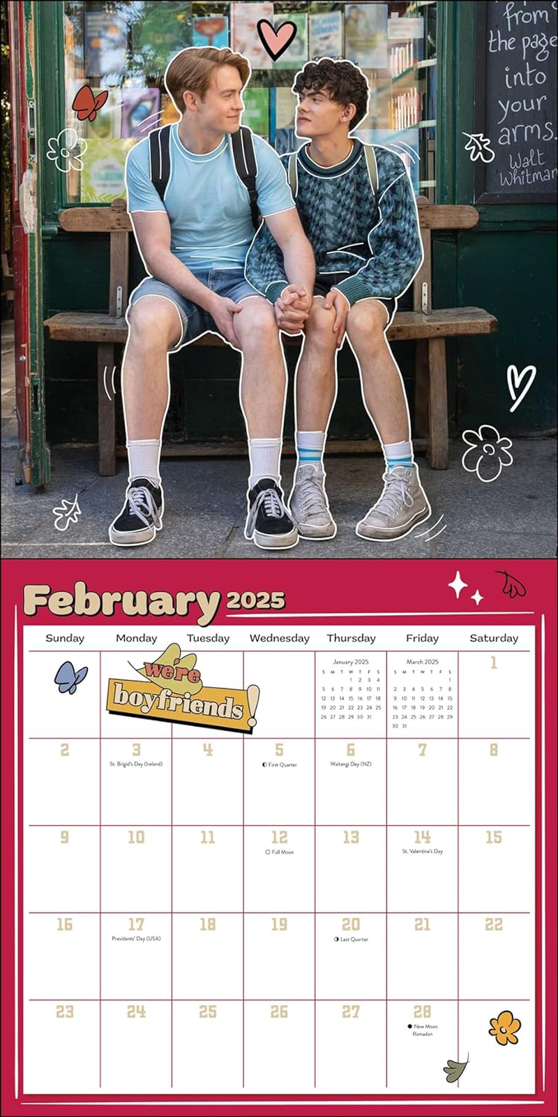 Heartstopper 16-Month 2024-2025 Wall Calendar with Bonus Poster and Love Notes image number 4