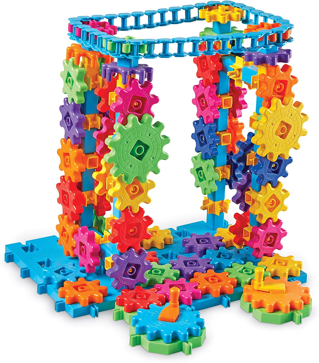Learning Resources Gears! Gears! Gears! Mega Builds, STEM Building Set, Gears Toys for Kids, 235 Piece, Ages 4+, STEM Toys