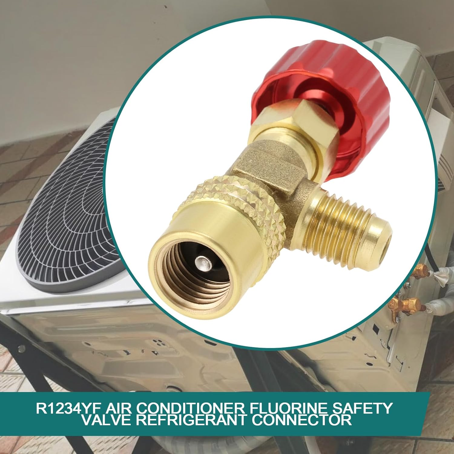 YINETTECH Refrigerant Charging Valve R1234Yf Refrigerant Valve 1/4Inch SAE to 1/2Inch ACME Refrigerant Flow Control Valve for Refrigerant Filling Hose