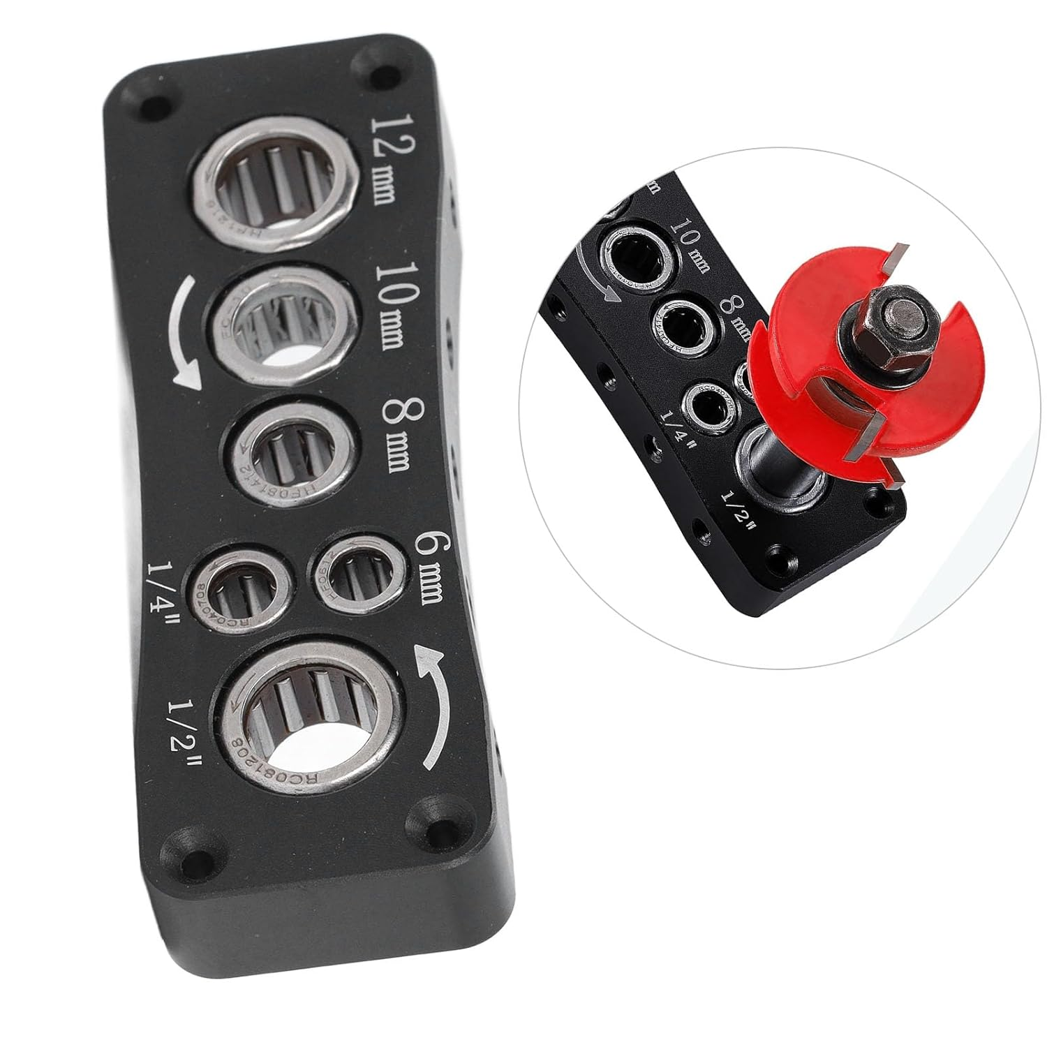 High Carbon Steel Router Bit Holder, Multifunctional Lightweight Router Bit Tray, Efficient Tool Changes, Portable Router Bit Organizer image number 3