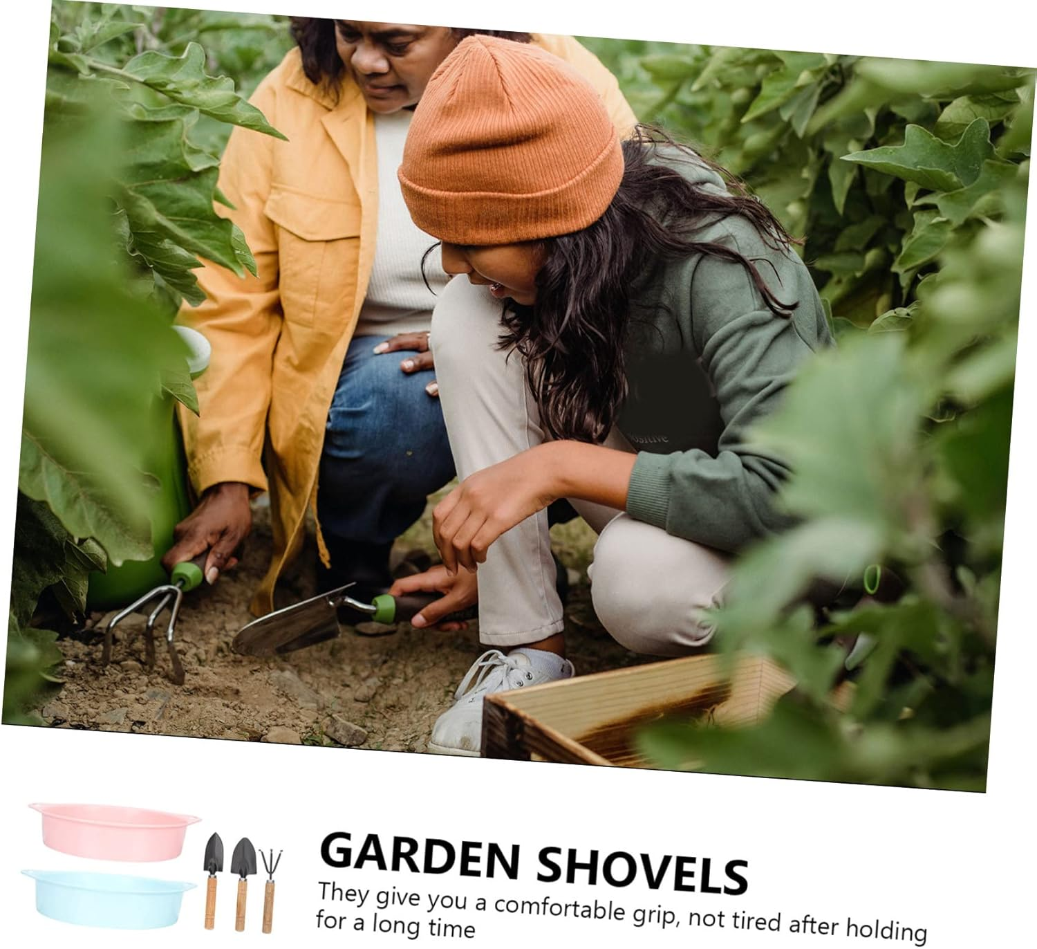 INOOMP Gardening Screen Planting Tools Soil Sieves Rake Trowels Shovels for Home Office School image number 1