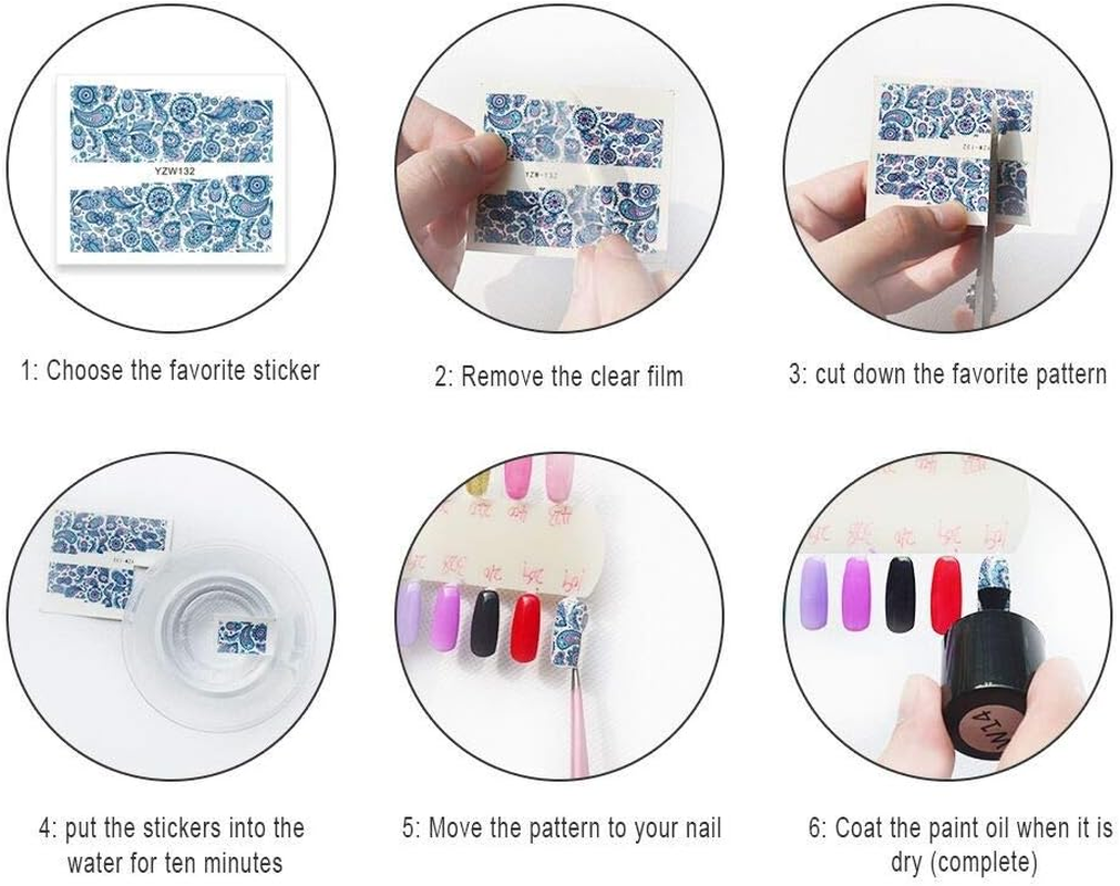 Designs Nail Sticker Set Black Dreamcather Feather Decal Water Transfer Slider for Nails Art Decor (8493) image number 1