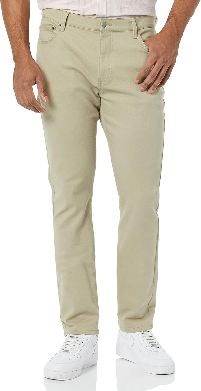 Amazon Essentials Men'S Skinny-Fit Stretch Jean, Light Khaki Brown, 32W X 32L image number 4