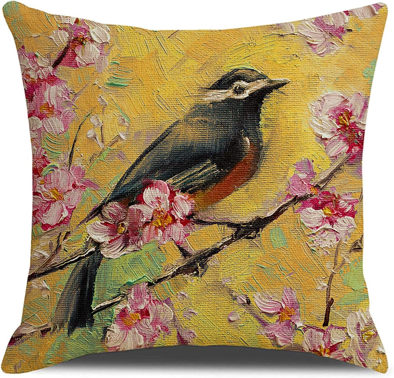 Home Decorative Throw Pillow Covers - Set of 4 Soft Throw Pillow Covers Cushion Case for Sofa Living Room Indoors Outdoors 18X18 Inch (Dark Blue) - Brown image number 4