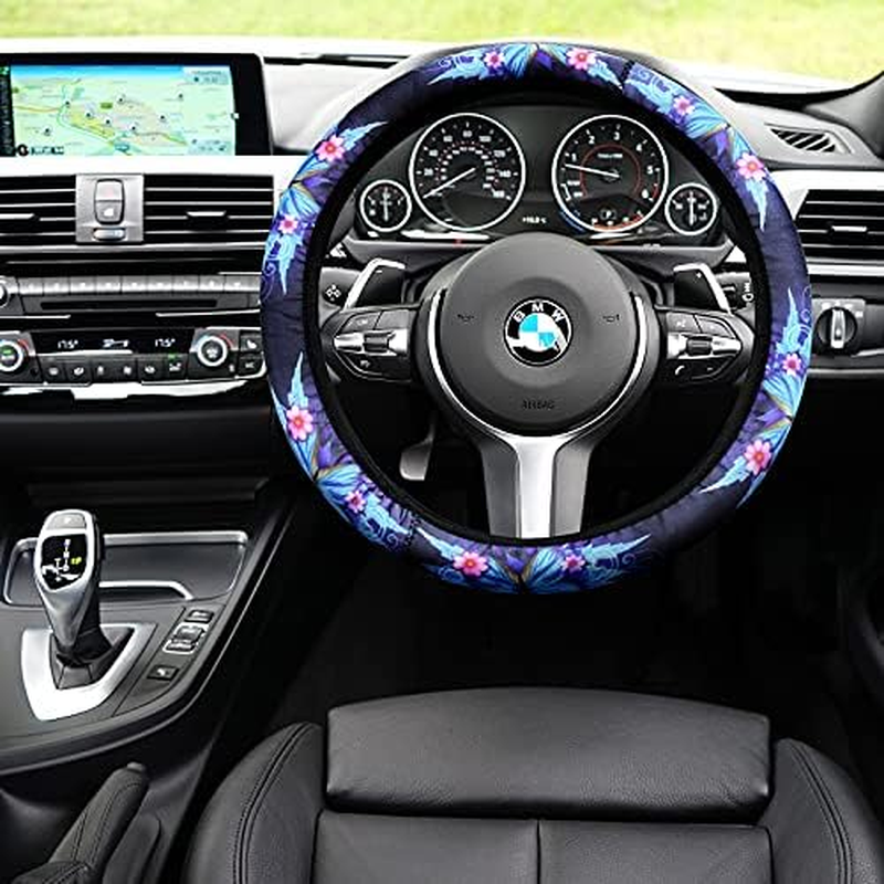 Frienda Butterfly Car Seat Covers for Women Butterfly Car Accessories Interior Seat Covers Rubber Steering Wheel Wrist Strap Armrest Seatbelt Cover Keychain(Bright Style) image number 5