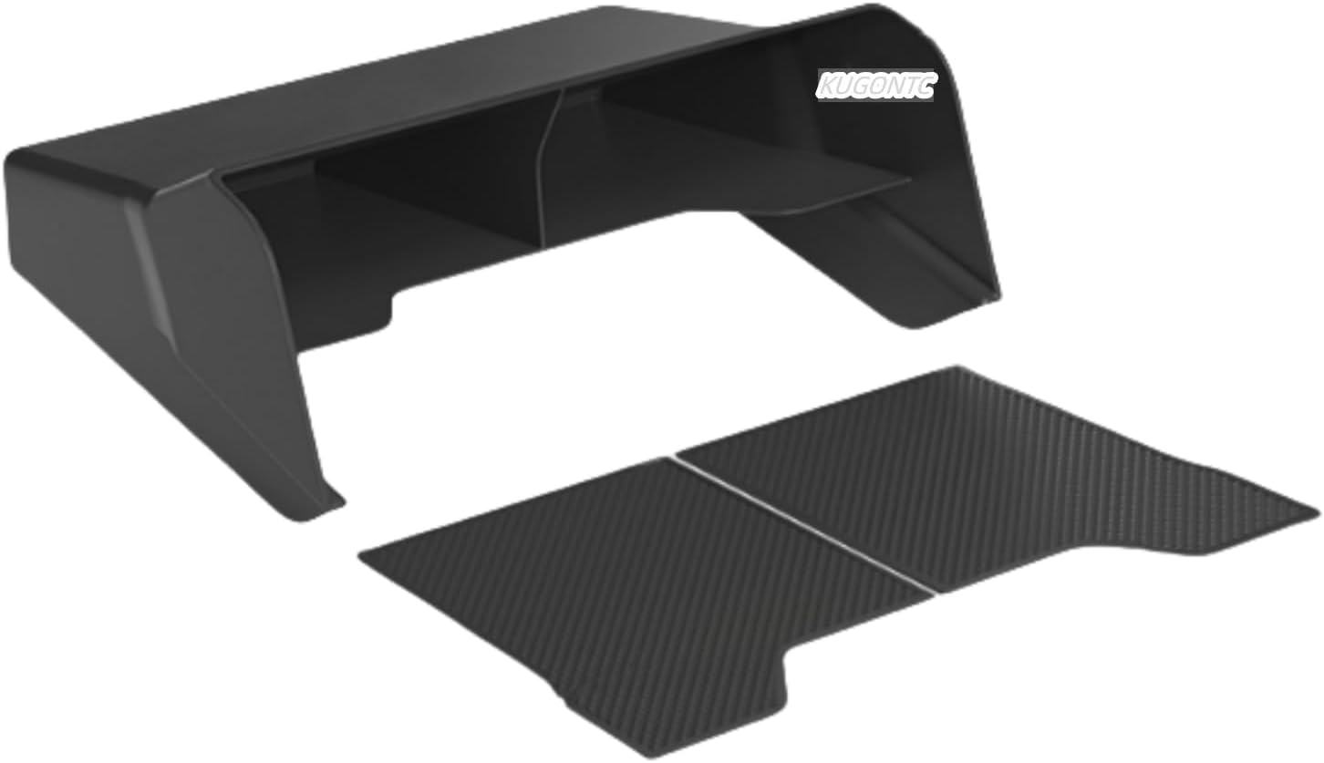 KUGONTC ABS Plastic Center Console Privacy Organizer Compatible with Mitsubishi L200/Triton 2024 2025 Armrest Box Hidden Storage Tray Accessories