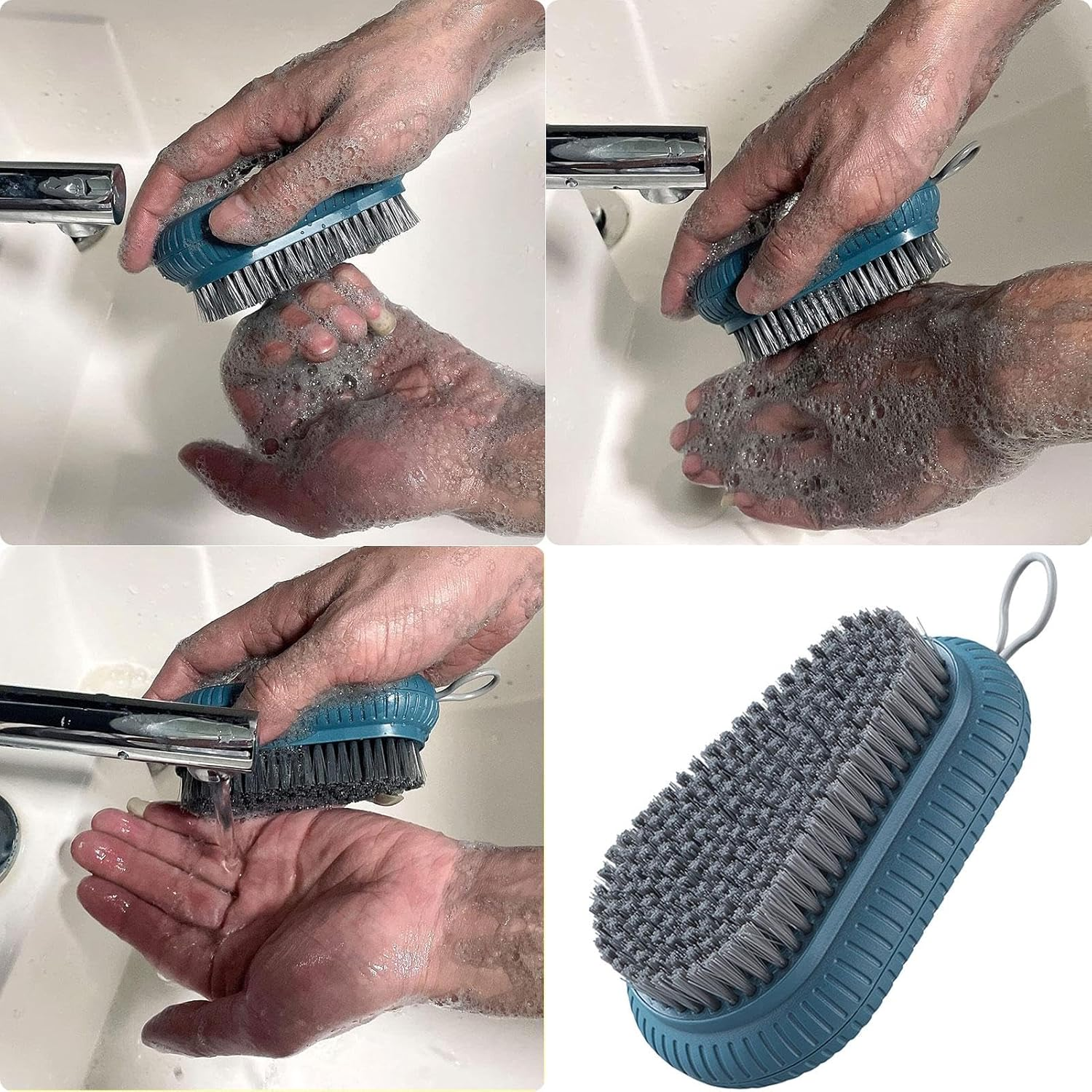 Nail Brush for Cleaning - Nail Cleaning Brush, Ergonomic Nail Brush Non Slipped Nail Cleaning Brush - Practical Nail Brush Clean Brush Brush Scroth O