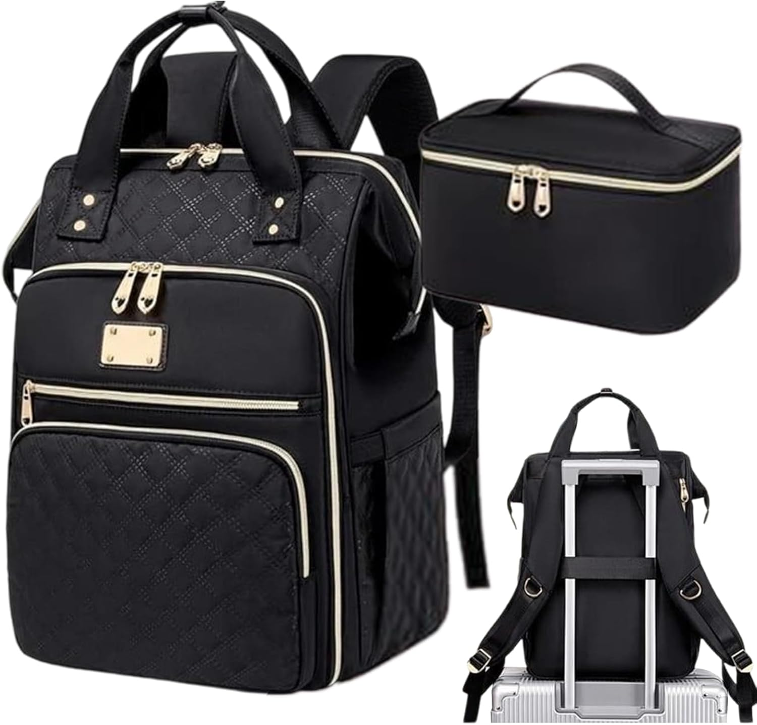 Work Bag with Lunch Compartment, Teacher Nurse Backpack, Student Laptop Storage, Women Business Work Picnic, for Outgoing Hiking Vacation Camping Travel School