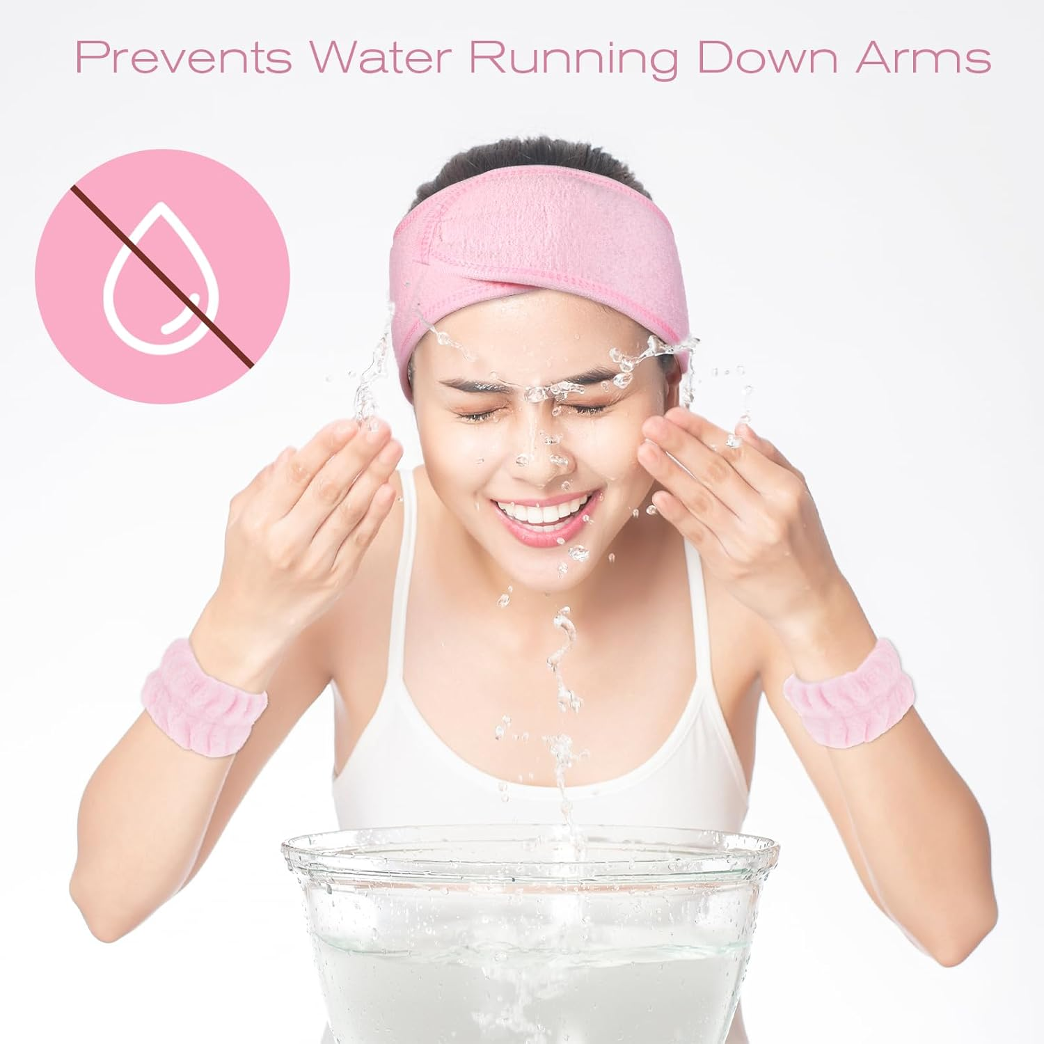 YBEATY Pack of 4 Face Spa Headbands Adjustable Non-Slip Terry Cloth Soft Stretchy Sweat Towel Hair Towel Face Wash Make up Headband for Women Shower Sports Yoga image number 6