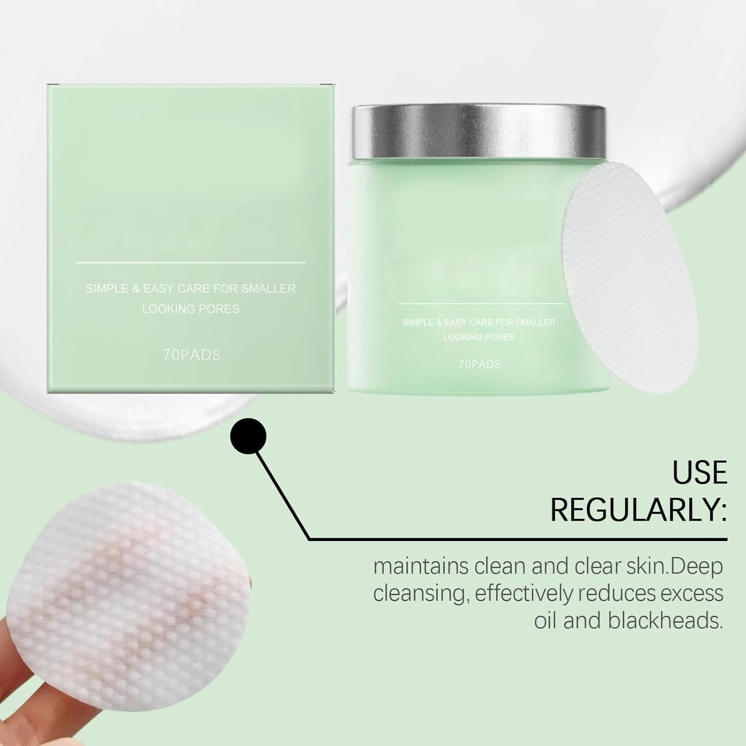 Zero Pore Pads, Upgraded Zero Pore Pads 2.0 with Face Scrubber Pore Extractor Tool, Dual-Textured Facial Toner Pad-S for Exfoliation and Minimizing Pores, Suitable for All Skin Types (1PC) - 2Pc image number 5