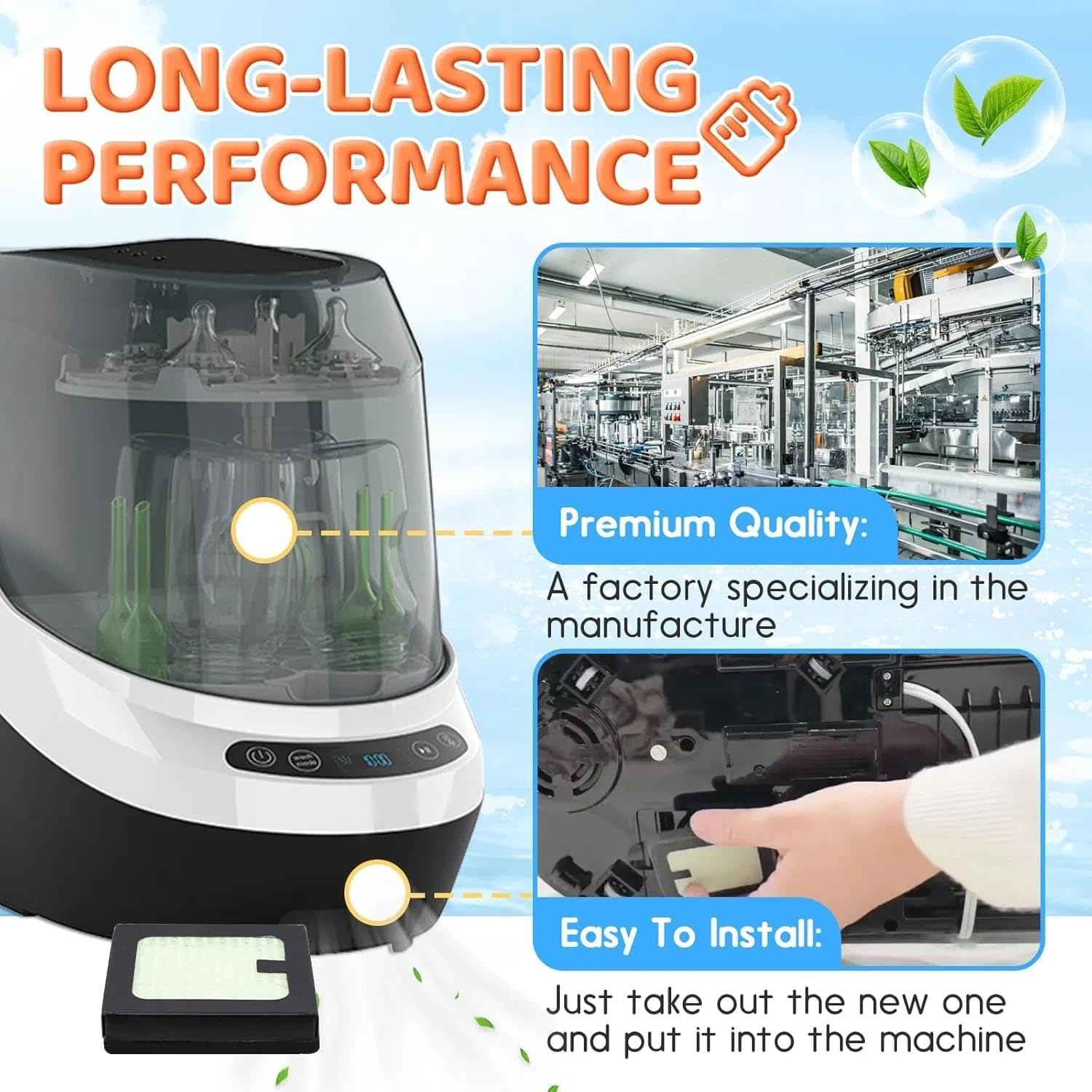 CRFY 6Pack HEPA Filter Replacement Compatible with Bottle Dryer Advanced and Bottle Washer Pro image number 5