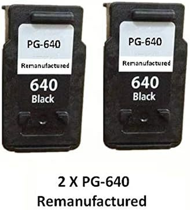 2 X Rem PG-640 Black Ink Cartridges for Canon MG2160 TS5160 MX456