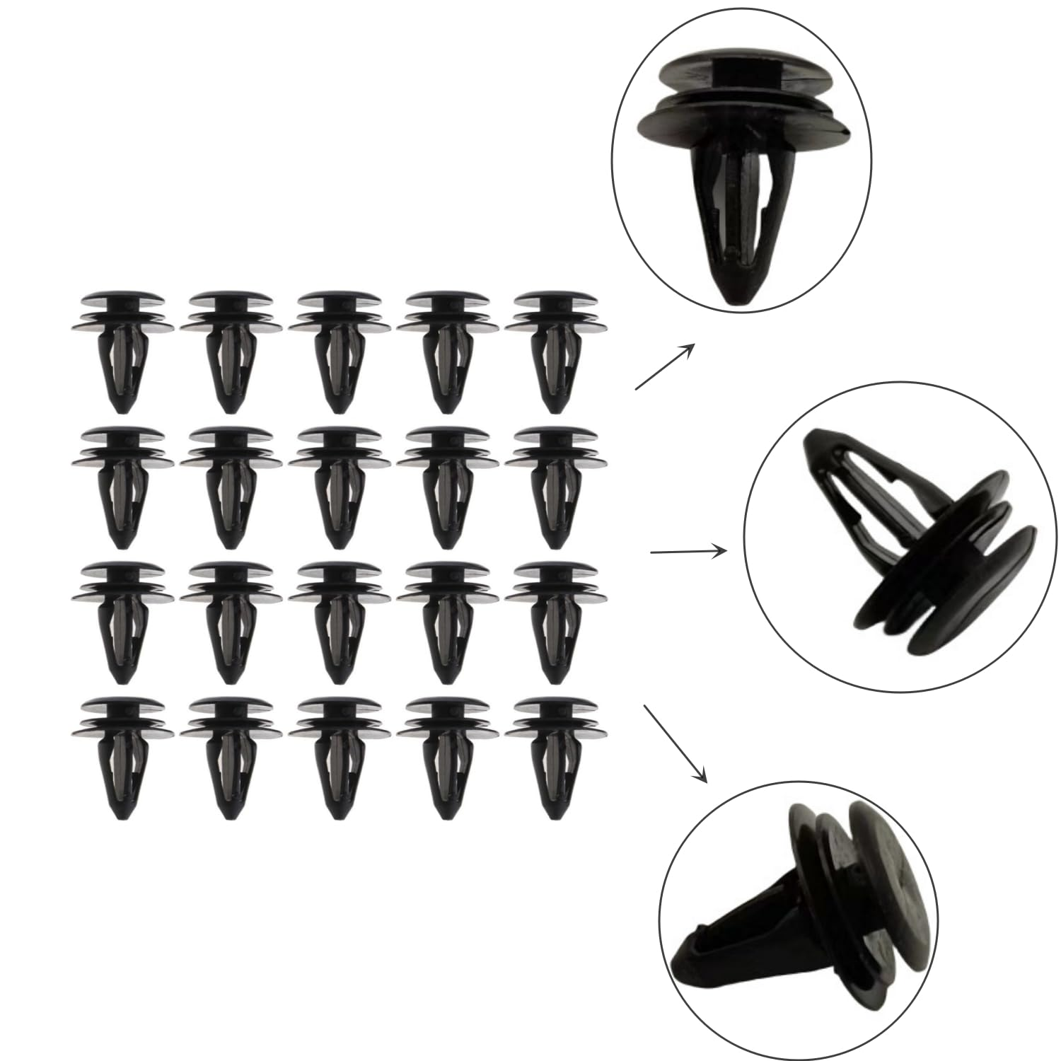 MEZOKUCEL 20Pcs Car Rear Boot Parcel Shelf Clips 10116060 Compatible with MG ZS 2017-2021 Compatible with MG 3 2018-2021 Car String Cord Clips Retainer Fasteners image number 4