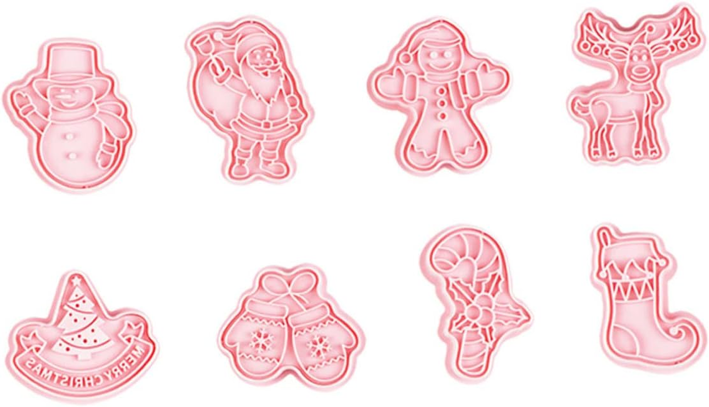 8Pcs Christmas Cookie Cutters Xmas Baking Mold Xmas Baking Supplies for Homemade Cookie Molds Festive Decorations image number 3