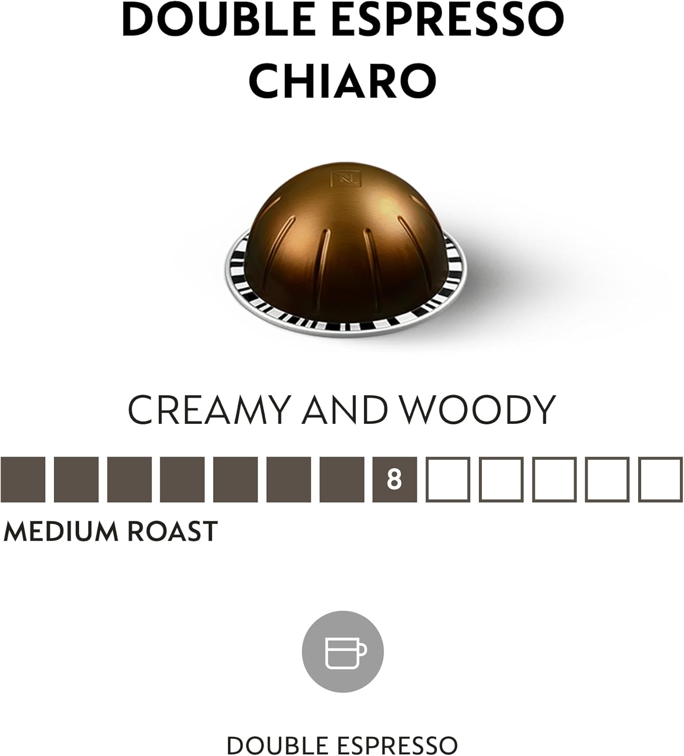 Nespresso Capsules Vertuo, Double Espresso Chiaro, Medium Roast Espresso Coffee, 30-Count Coffee Pods, Brews 2.7Oz. image number 3