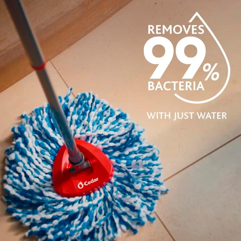 O-Cedar Easywring Rinseclean Spin Mop Microfiber Refill, 1-Pack, Blue image number 2