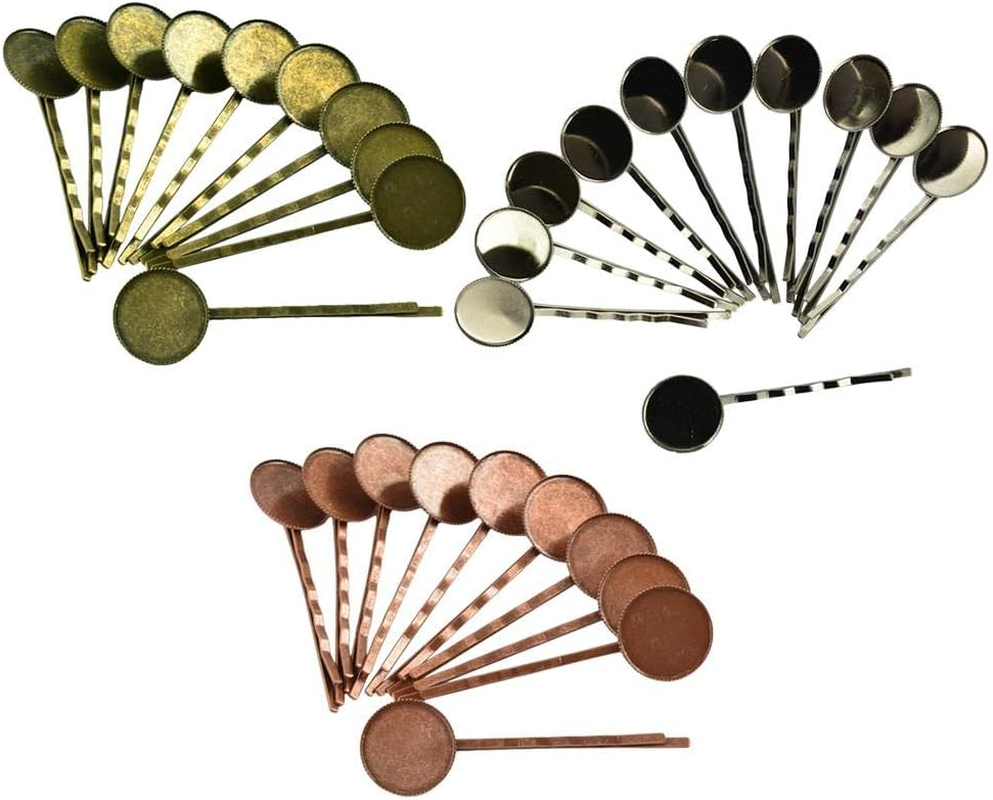 Eigell 30Pcs Vintage Brass Hair Pin Jewellery Making DIY image number 1