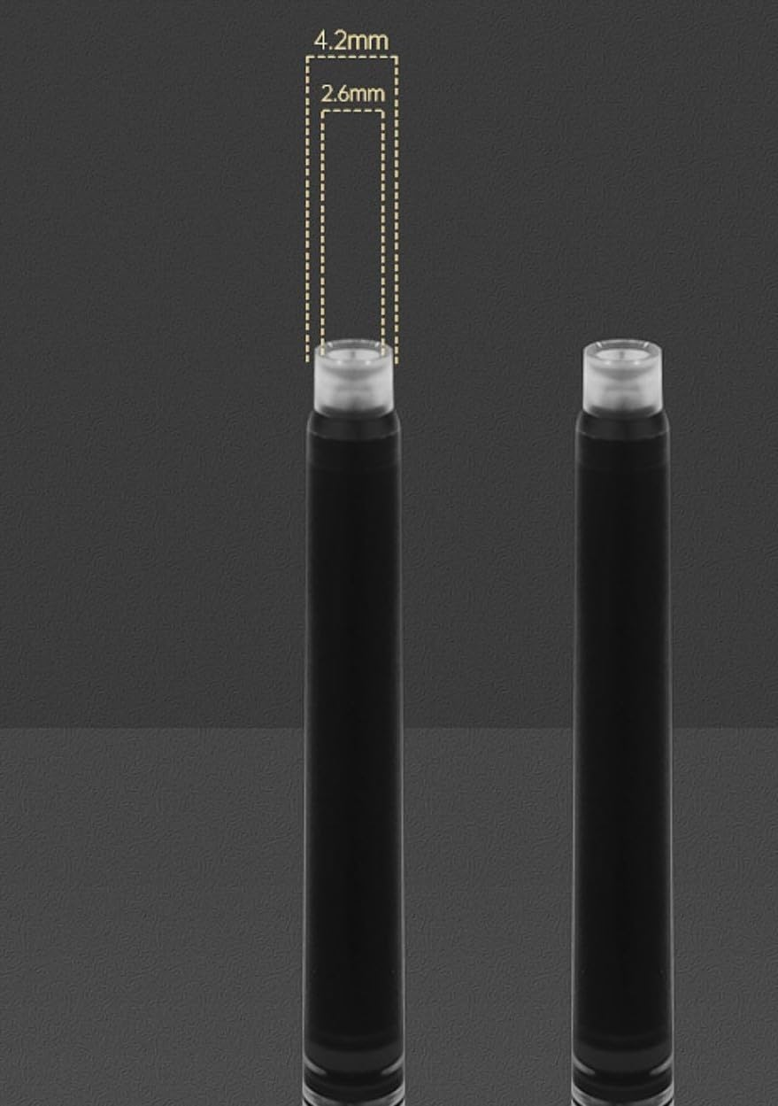 10Pc Black Ink Cartridges Value Pack for Fountain Pens, Fits 616, 605C, 605B image number 2