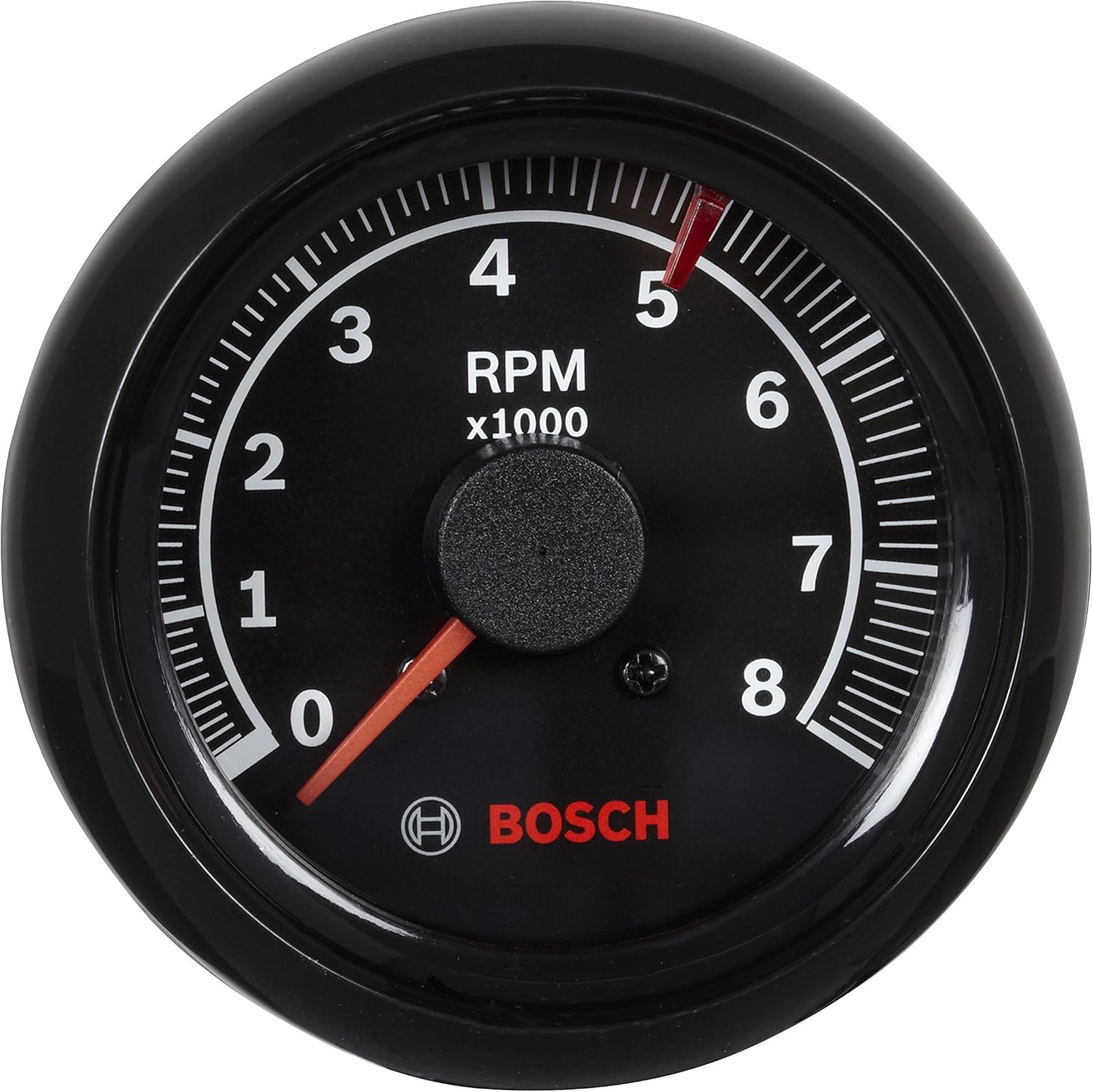 Bosch SP0F000025 Sport II 2-5/8" Tachometer (Black Dial Face, Black Bezel) image number 1